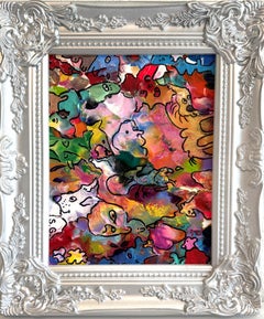 Original Abstract Painting Serg Graff "Pareidolia" Surreal Fantasy Artwork, COA