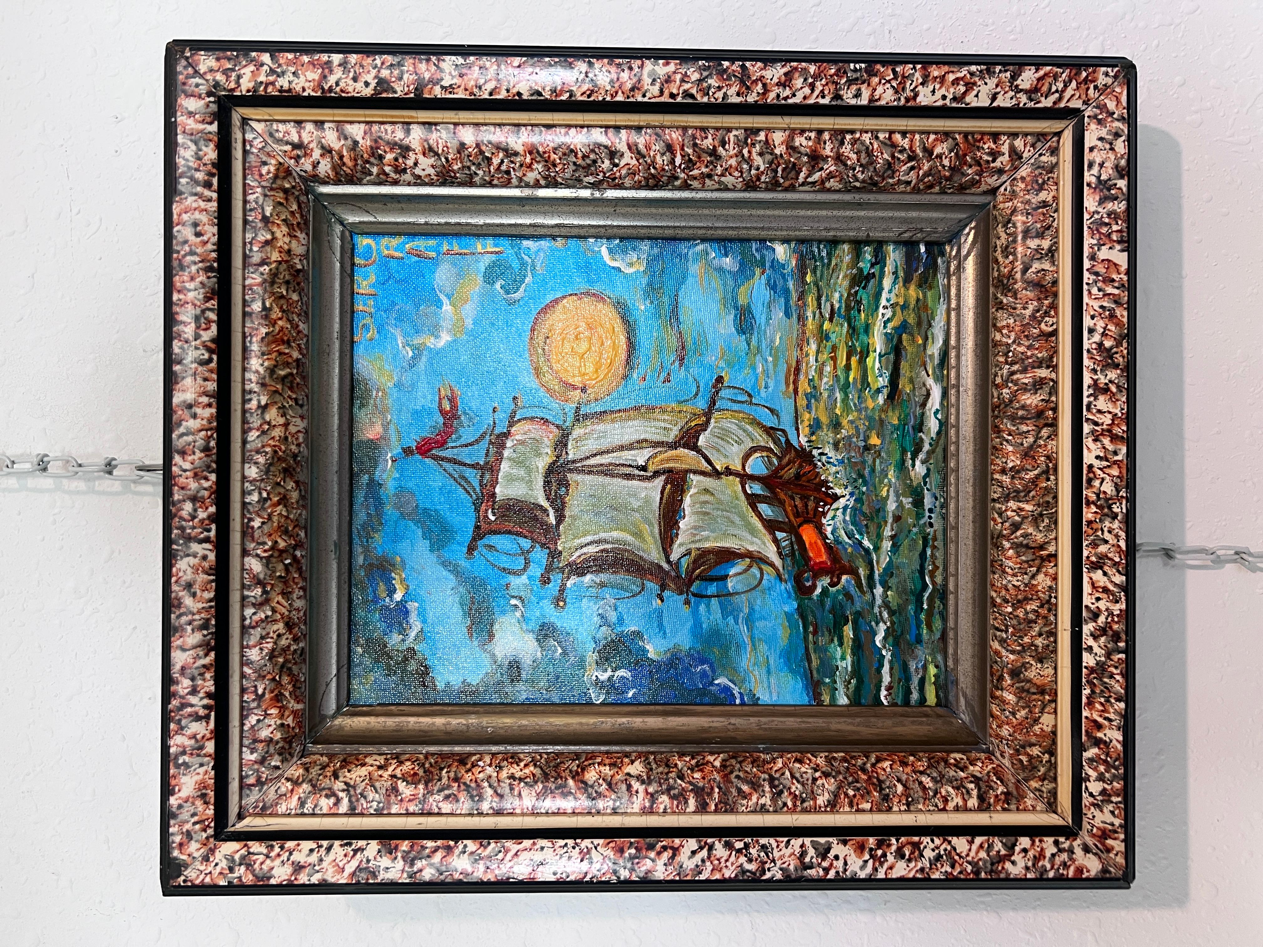 Original-Acrylgemälde von Serg Graff, Seelandschaft mit dem Titel 