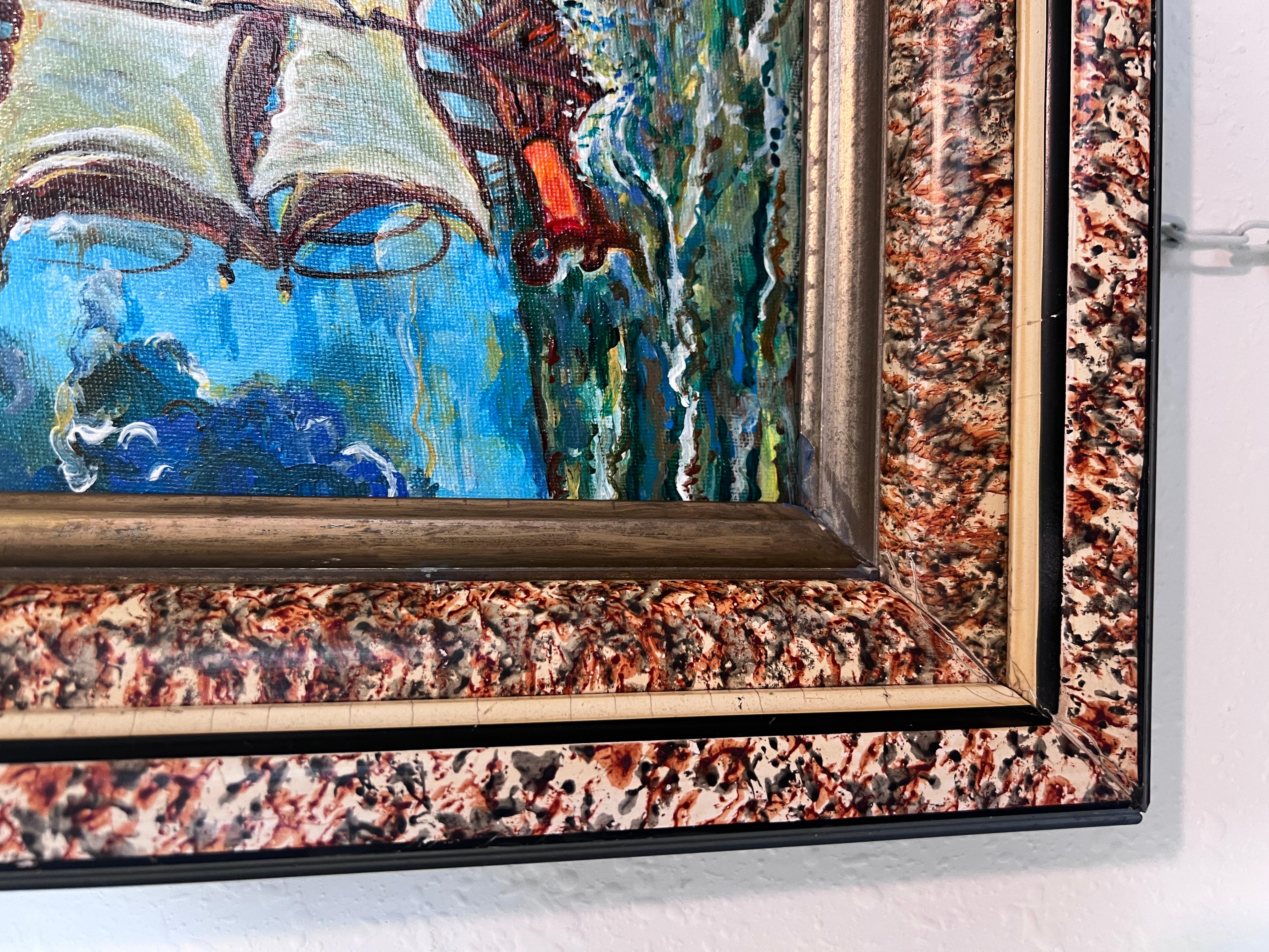 Original-Acrylgemälde von Serg Graff, Seelandschaft mit dem Titel 
