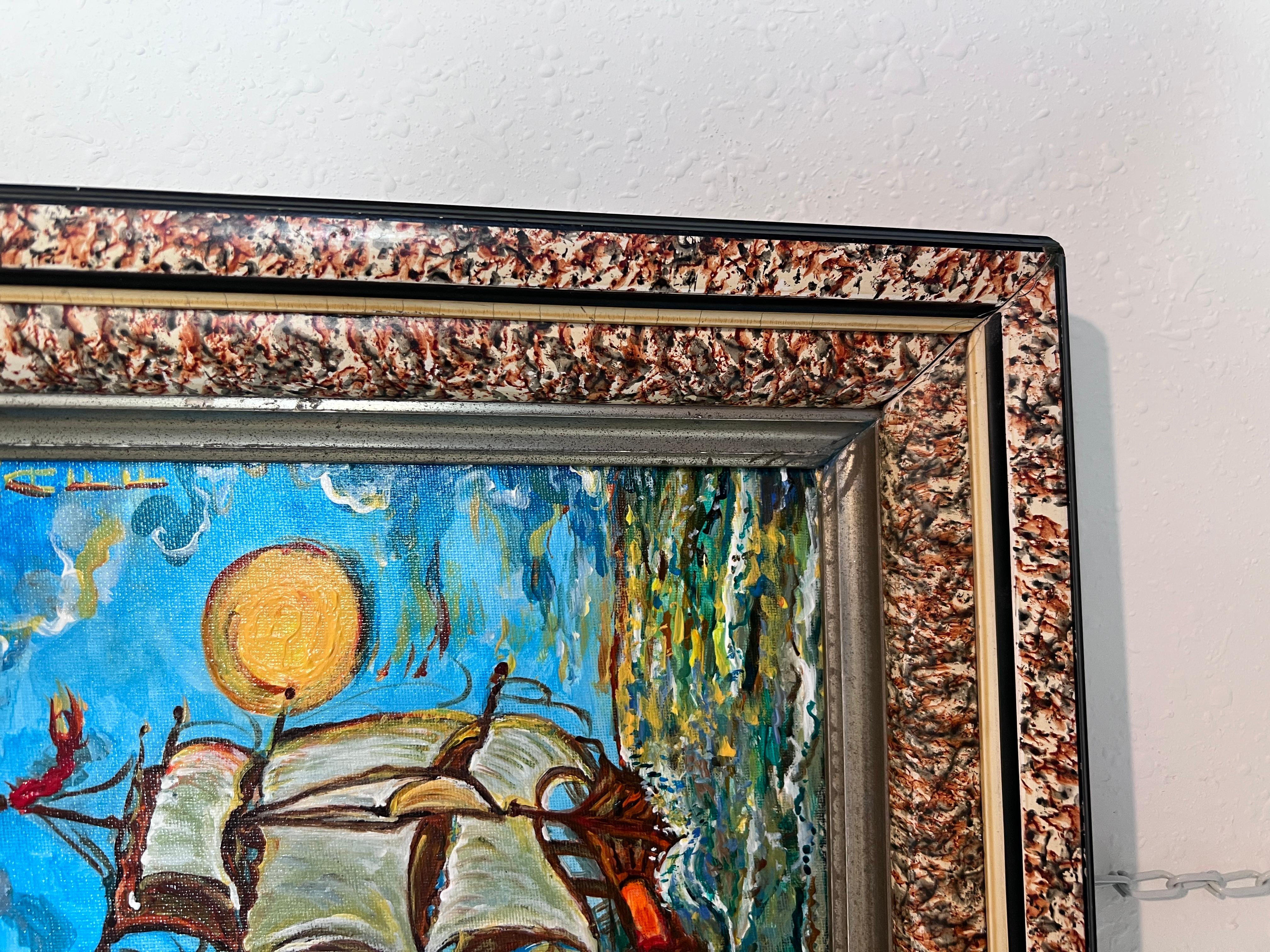 Original-Acrylgemälde von Serg Graff, Seelandschaft mit dem Titel 