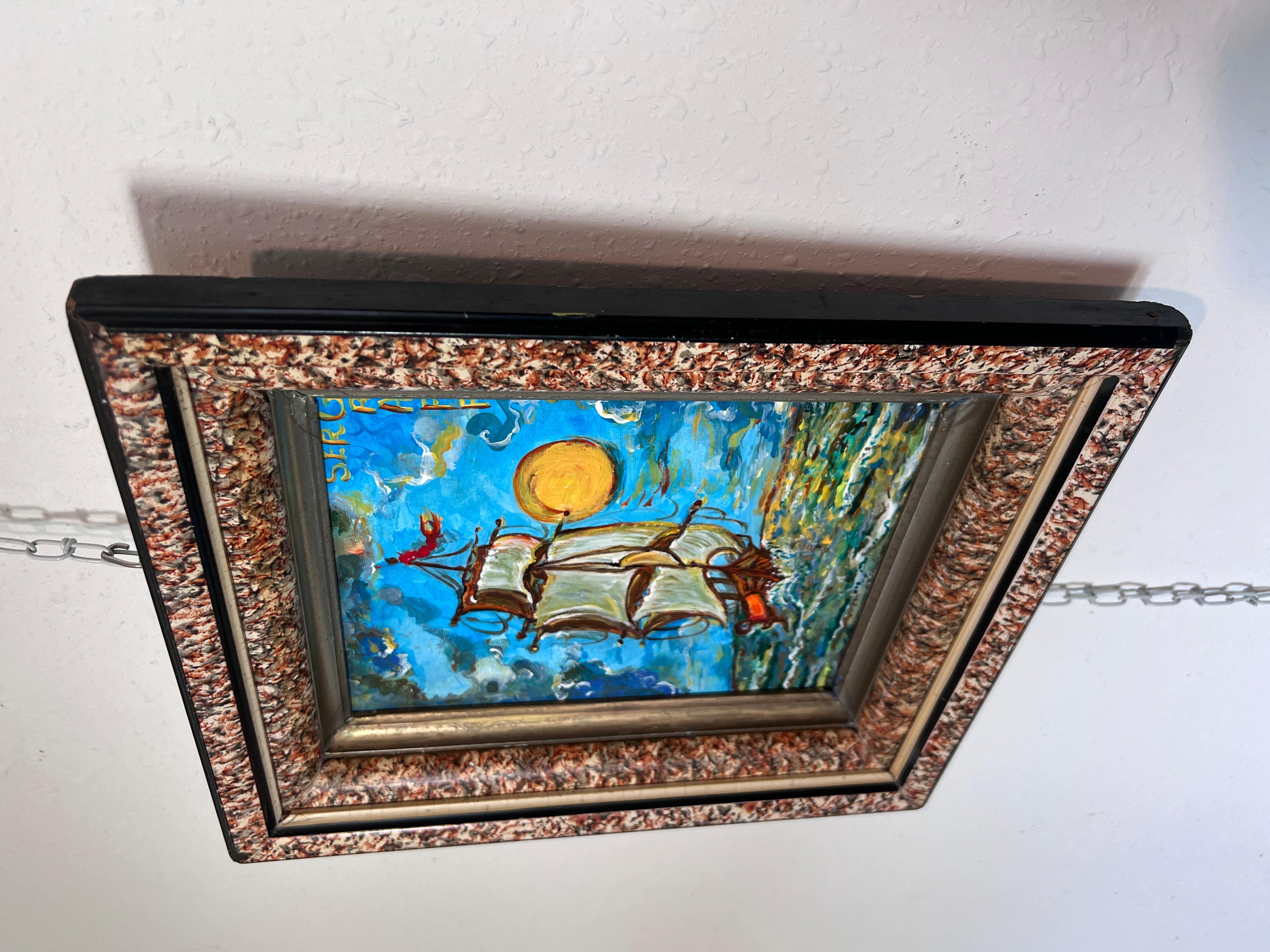 Original-Acrylgemälde von Serg Graff, Seelandschaft mit dem Titel 
