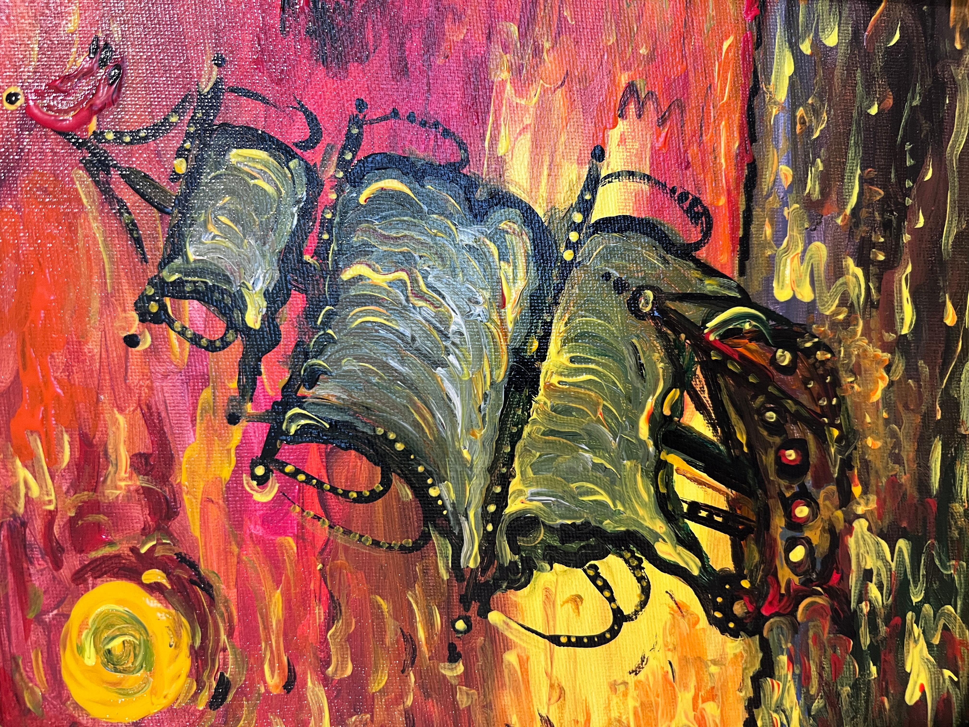 Original-Acrylgemälde von Serg Graff, Seelandschaft mit dem Titel 