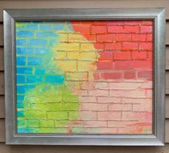 Original Acrylic Painting "The Wall of Knowledge" by Serg Graff, Framed, COA