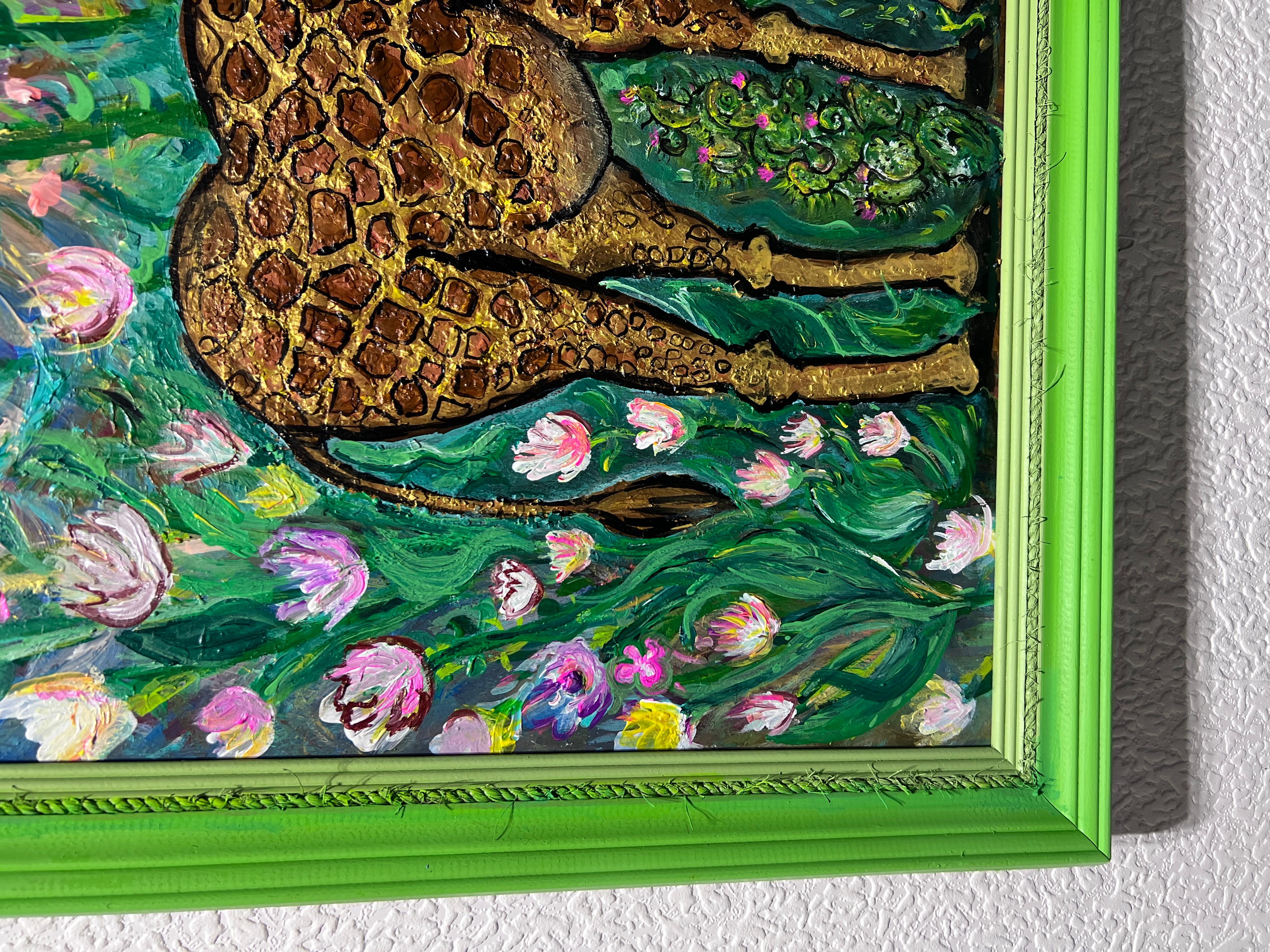 Quadro originale di grandi dimensioni su tavola, intitolato 