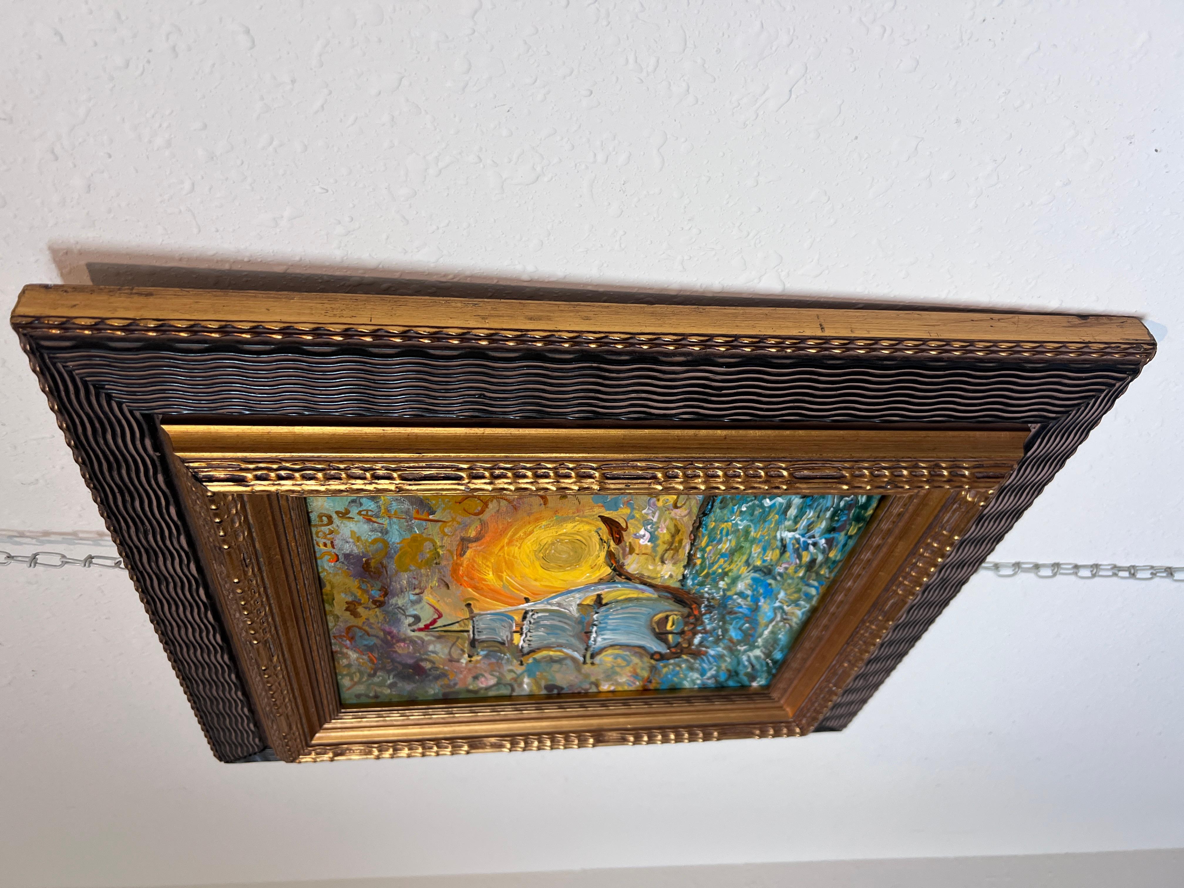 Original Ölgemälde auf Leinwand von Serg Graff, Seestück, Segelboot der Hoffnung, COA im Angebot 7