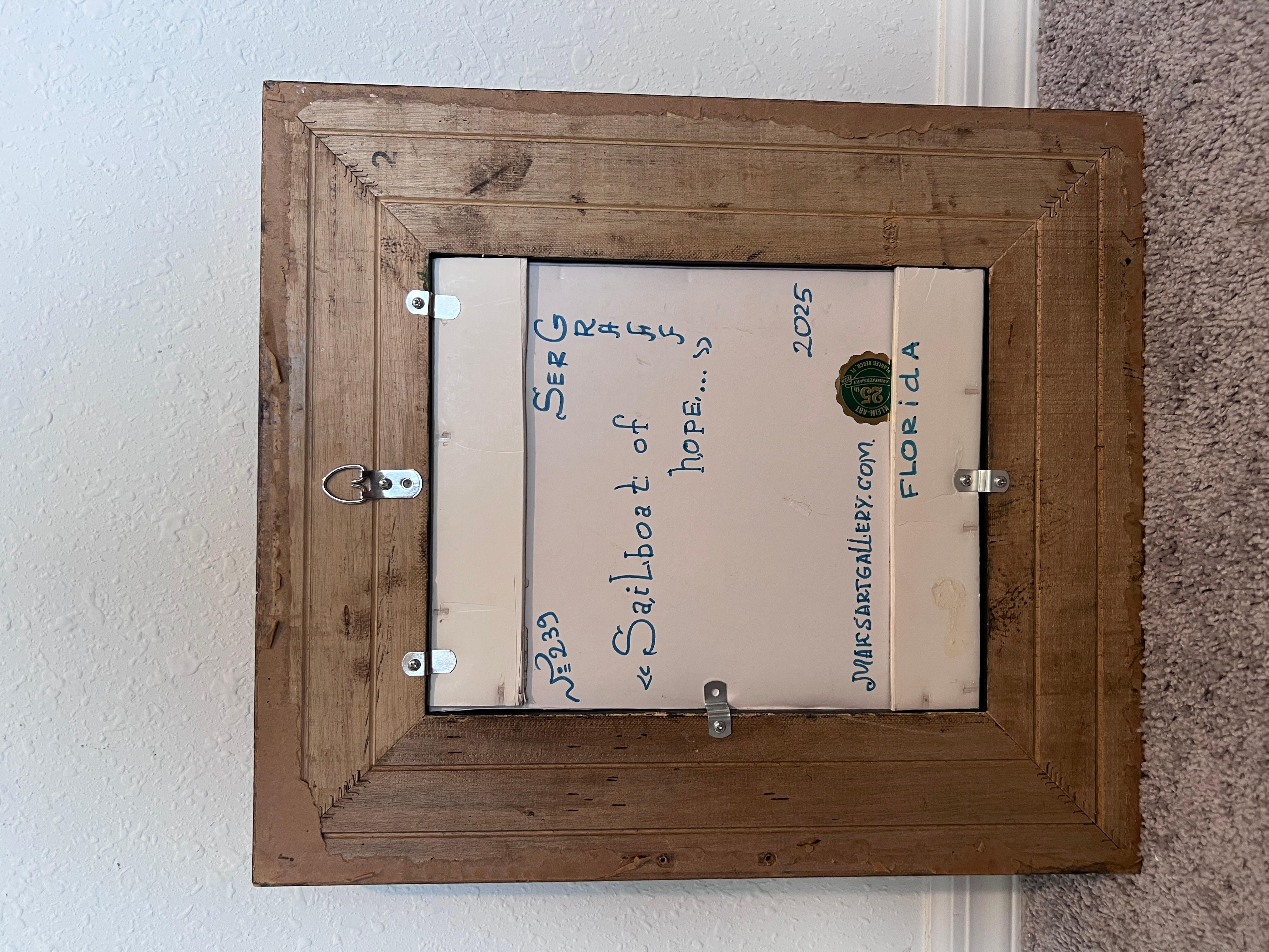 Original Ölgemälde auf Leinwand von Serg Graff, Seestück, Segelboot der Hoffnung, COA im Angebot 8
