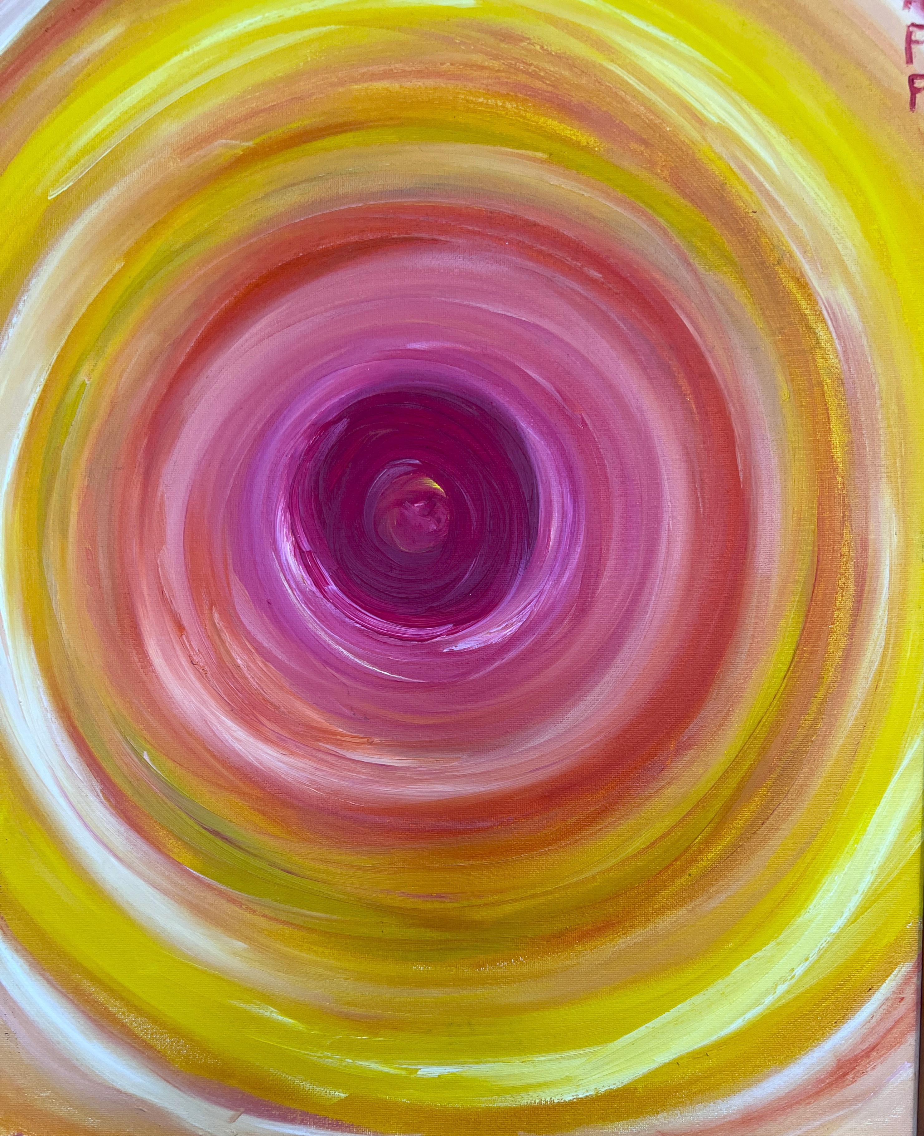 Pittura ad olio originale su tela, stile astratto fantasy, di Serg Graff, COA in vendita 2