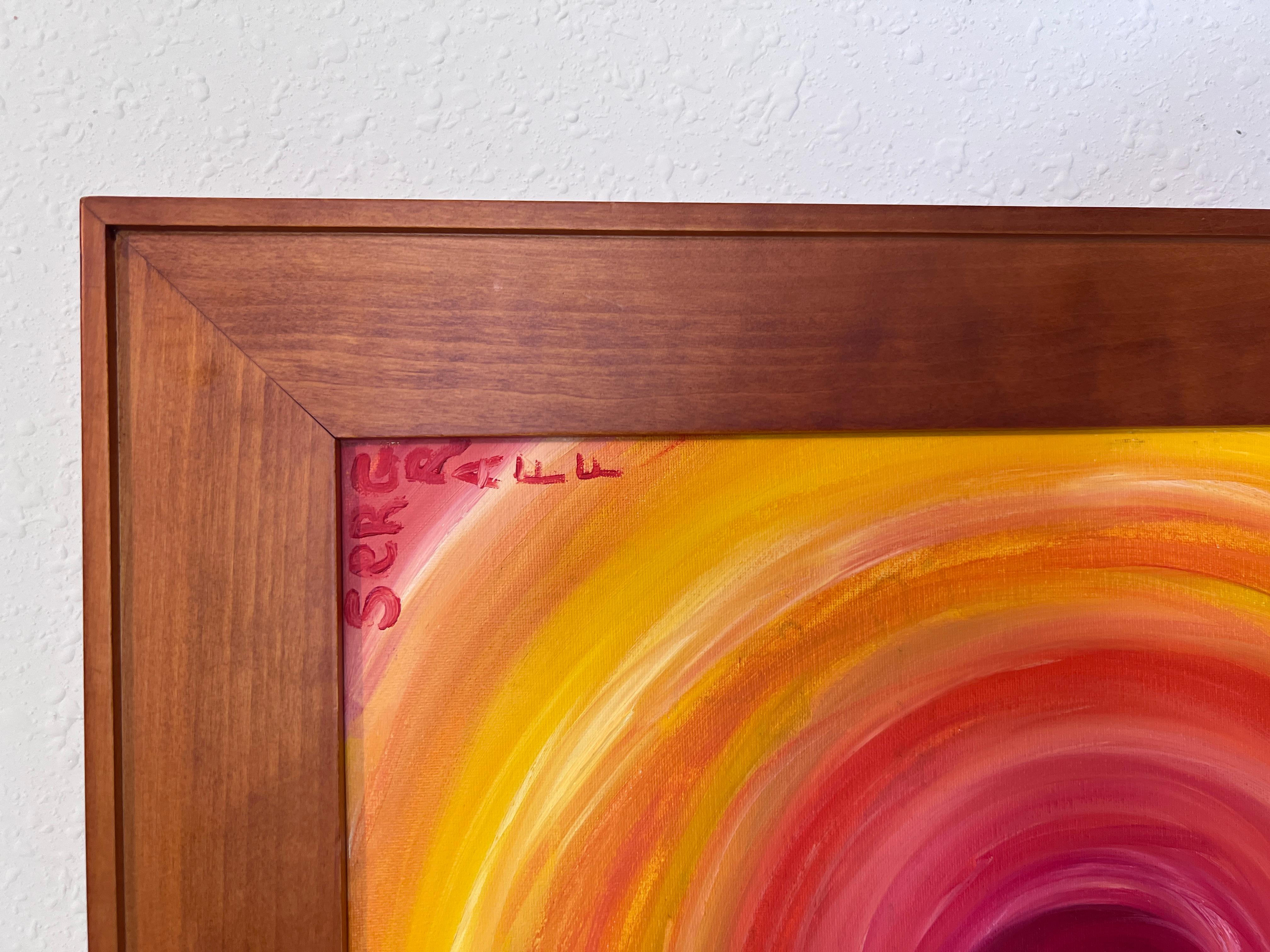 Pittura ad olio originale su tela, stile astratto fantasy, di Serg Graff, COA in vendita 5