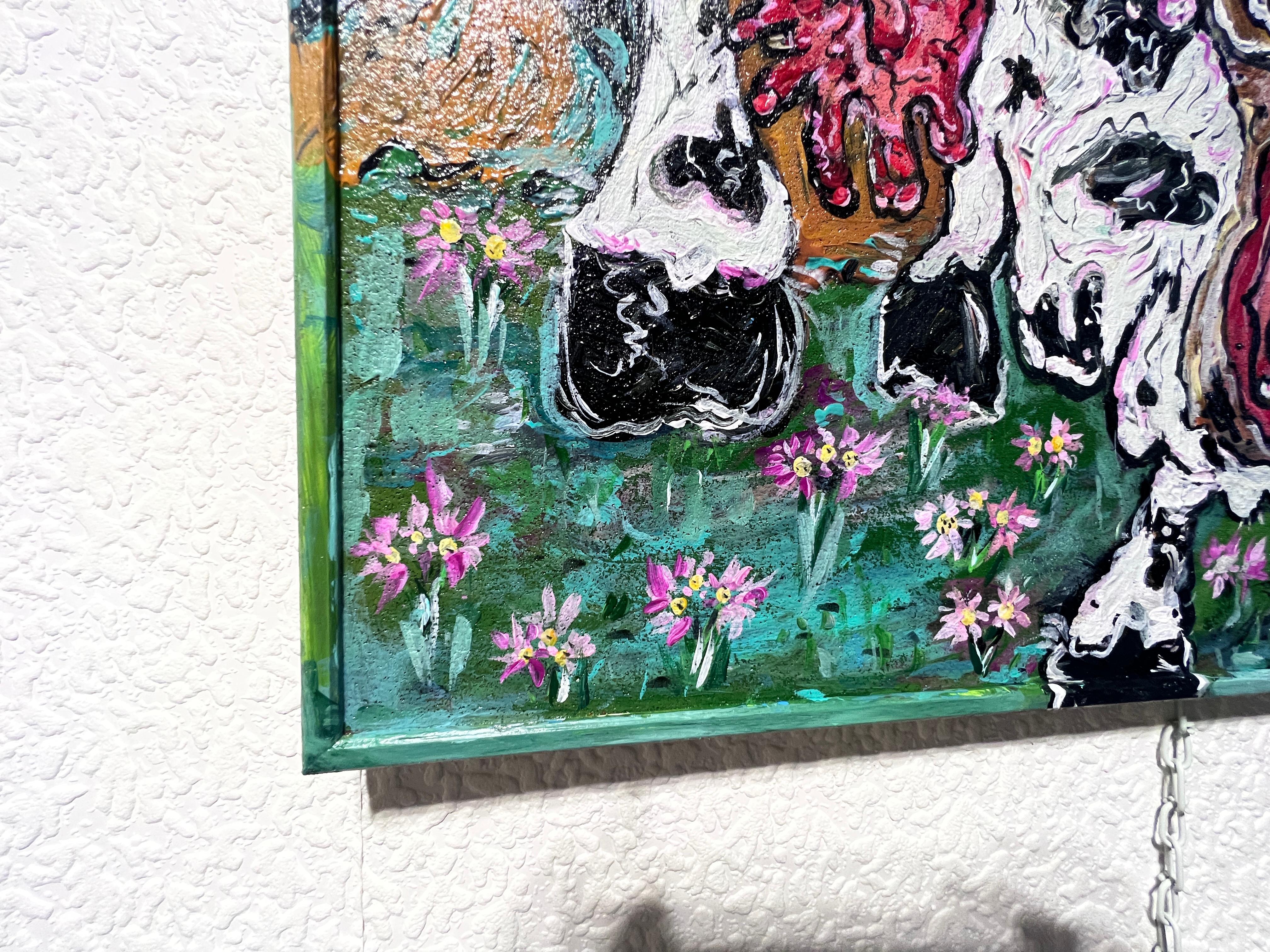 Original Painting on Board in Cartoon Style by S. Graff 