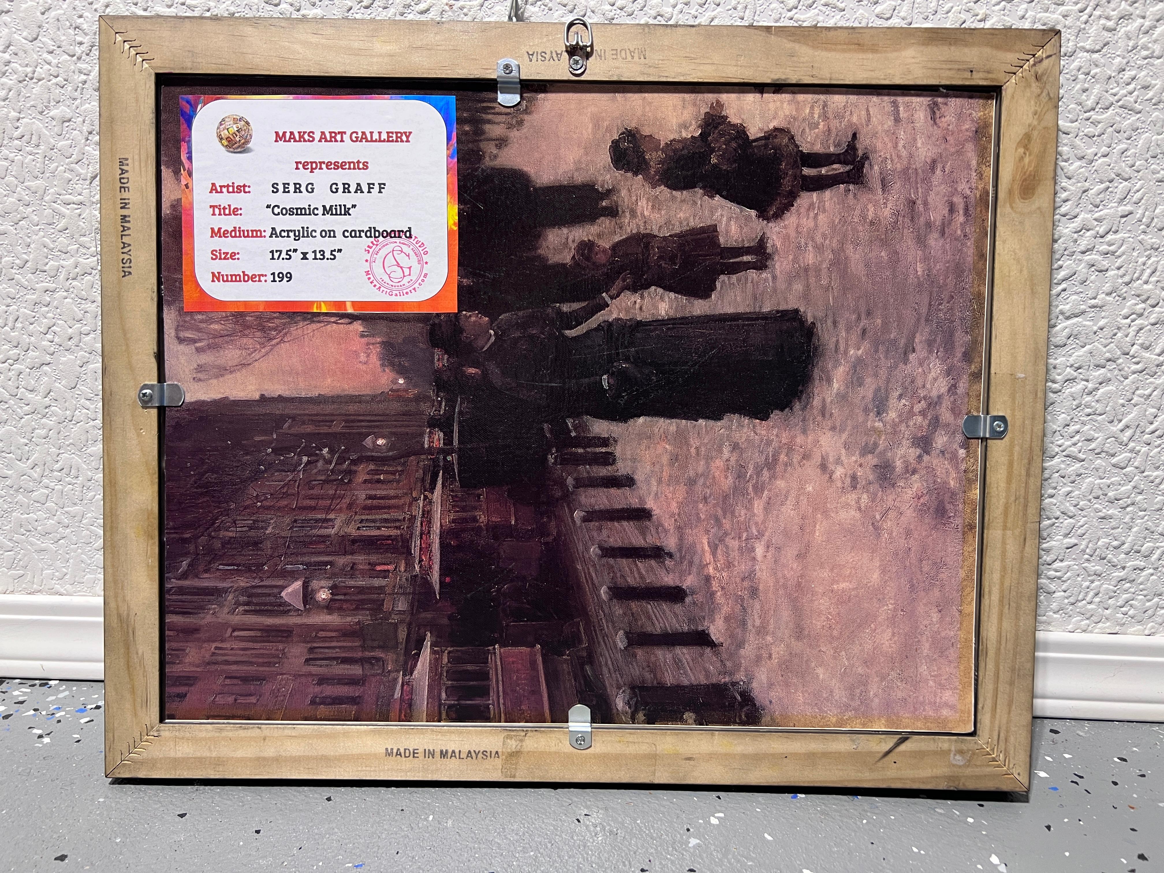Original Painting on Board in Cartoon Style by Serg Graff 