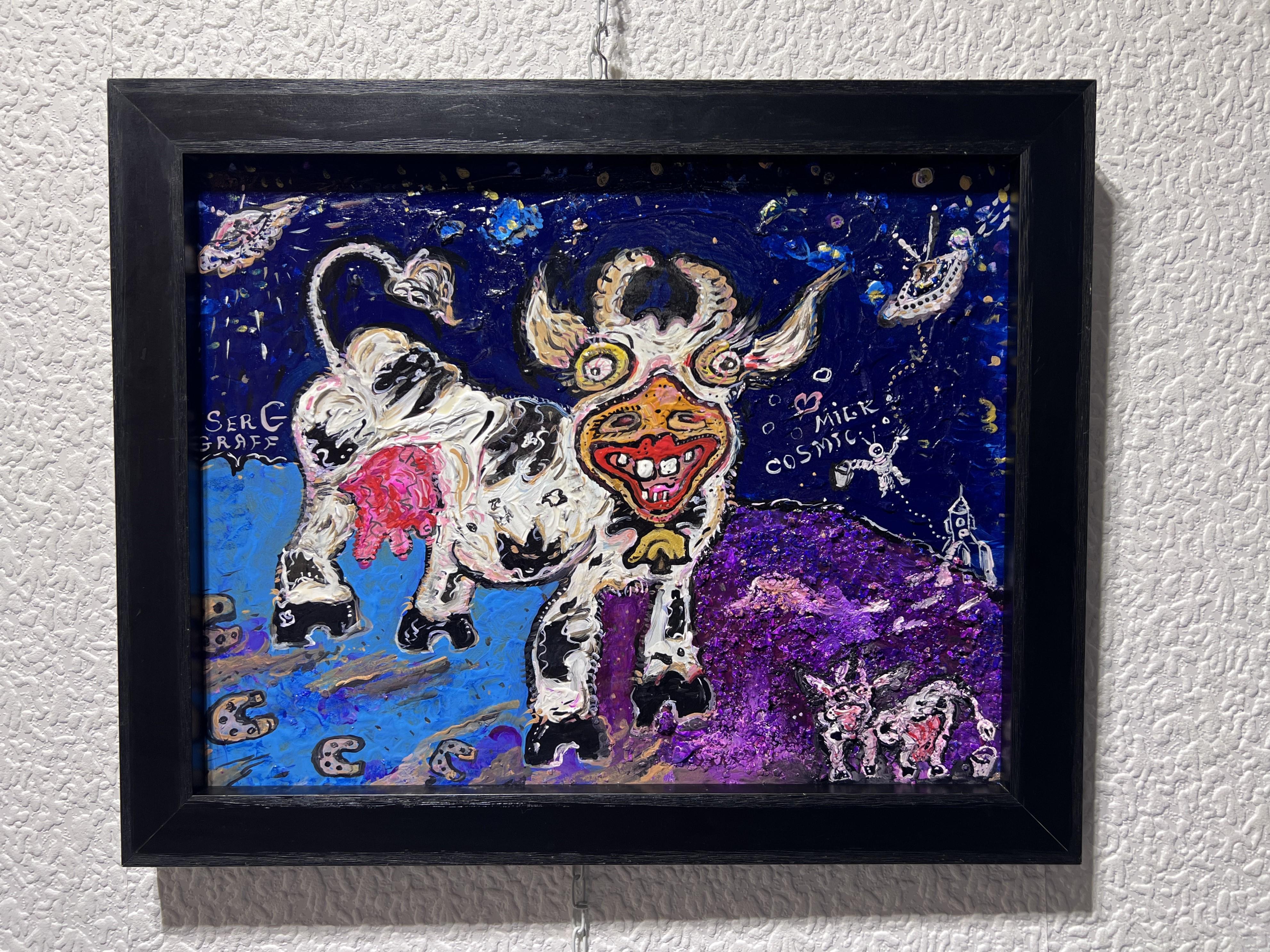 Original Painting on Board in Cartoon Style by Serg Graff 