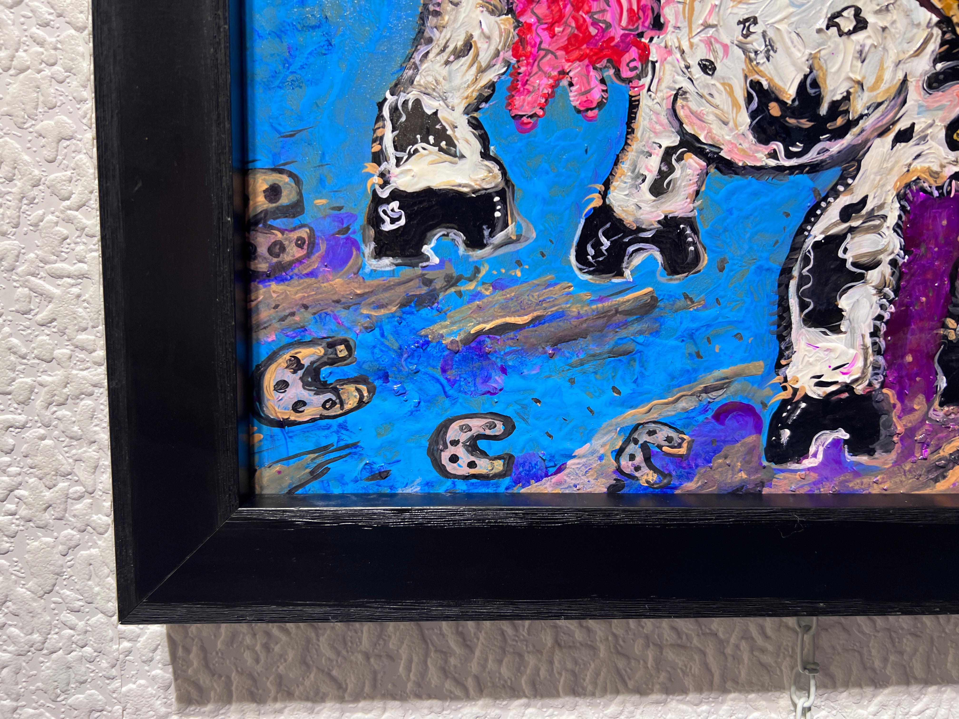 Original Painting on Board in Cartoon Style by Serg Graff 