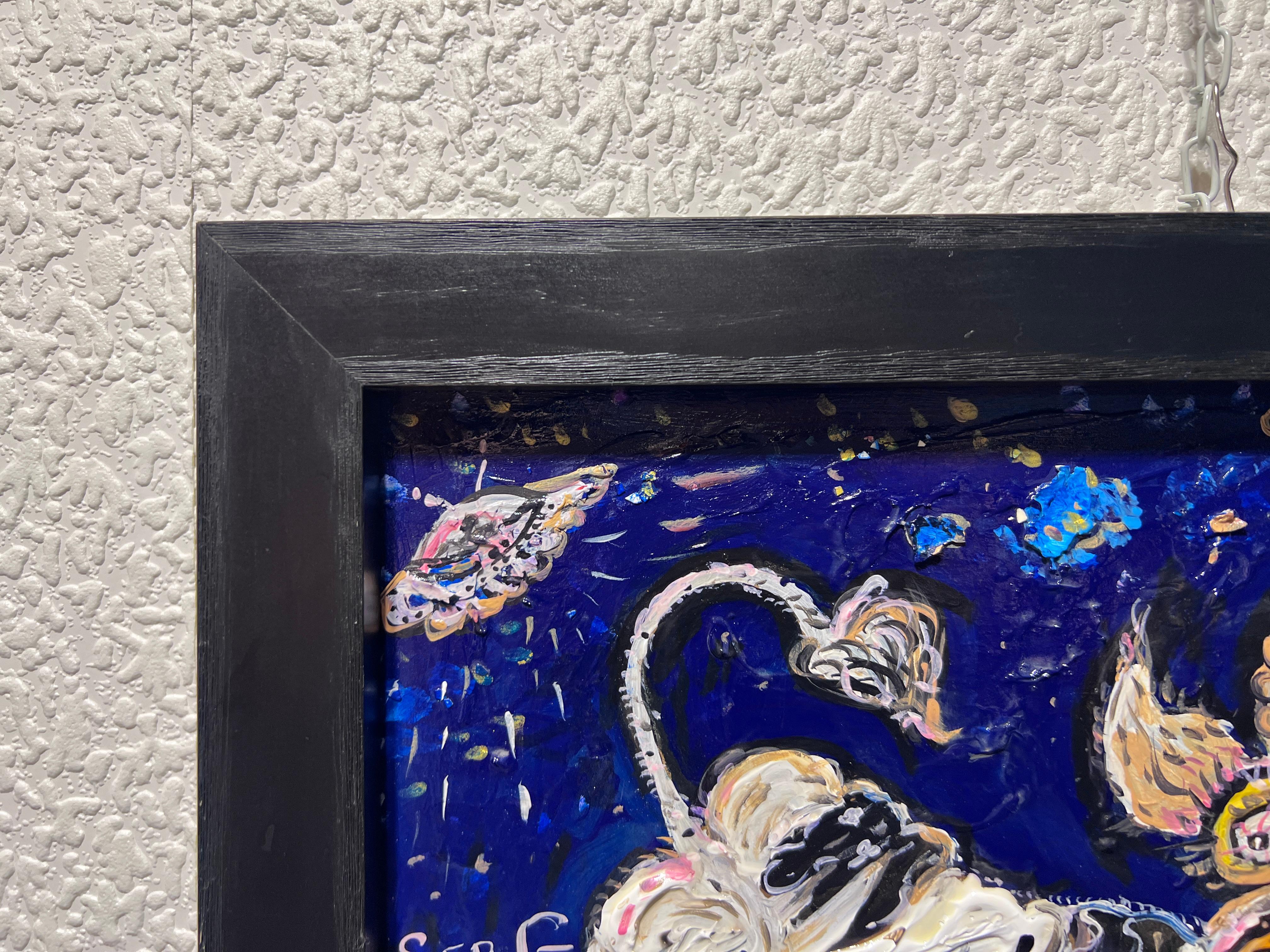 Original Painting on Board in Cartoon Style by Serg Graff 