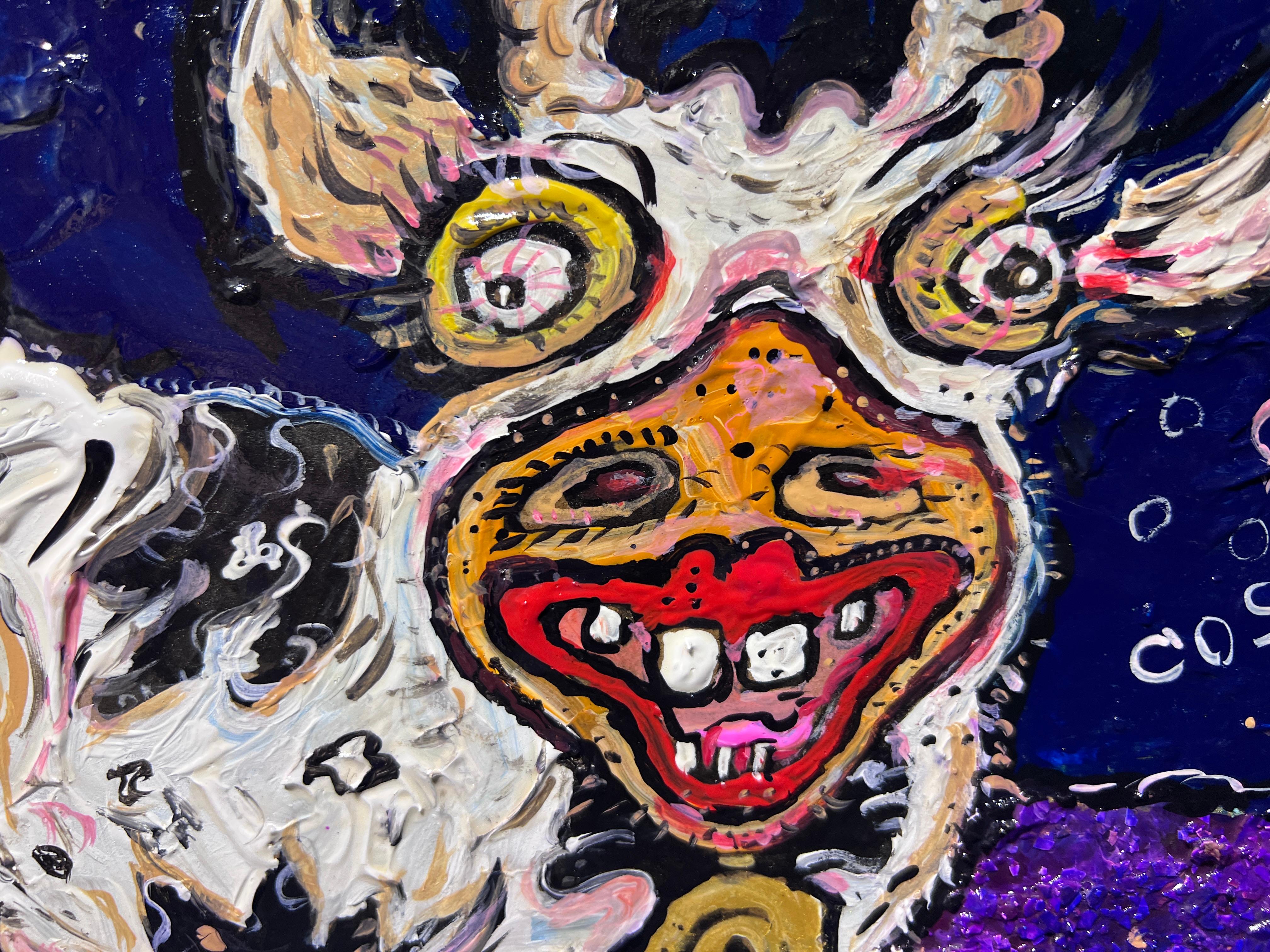 Original Painting on Board in Cartoon Style by Serg Graff 