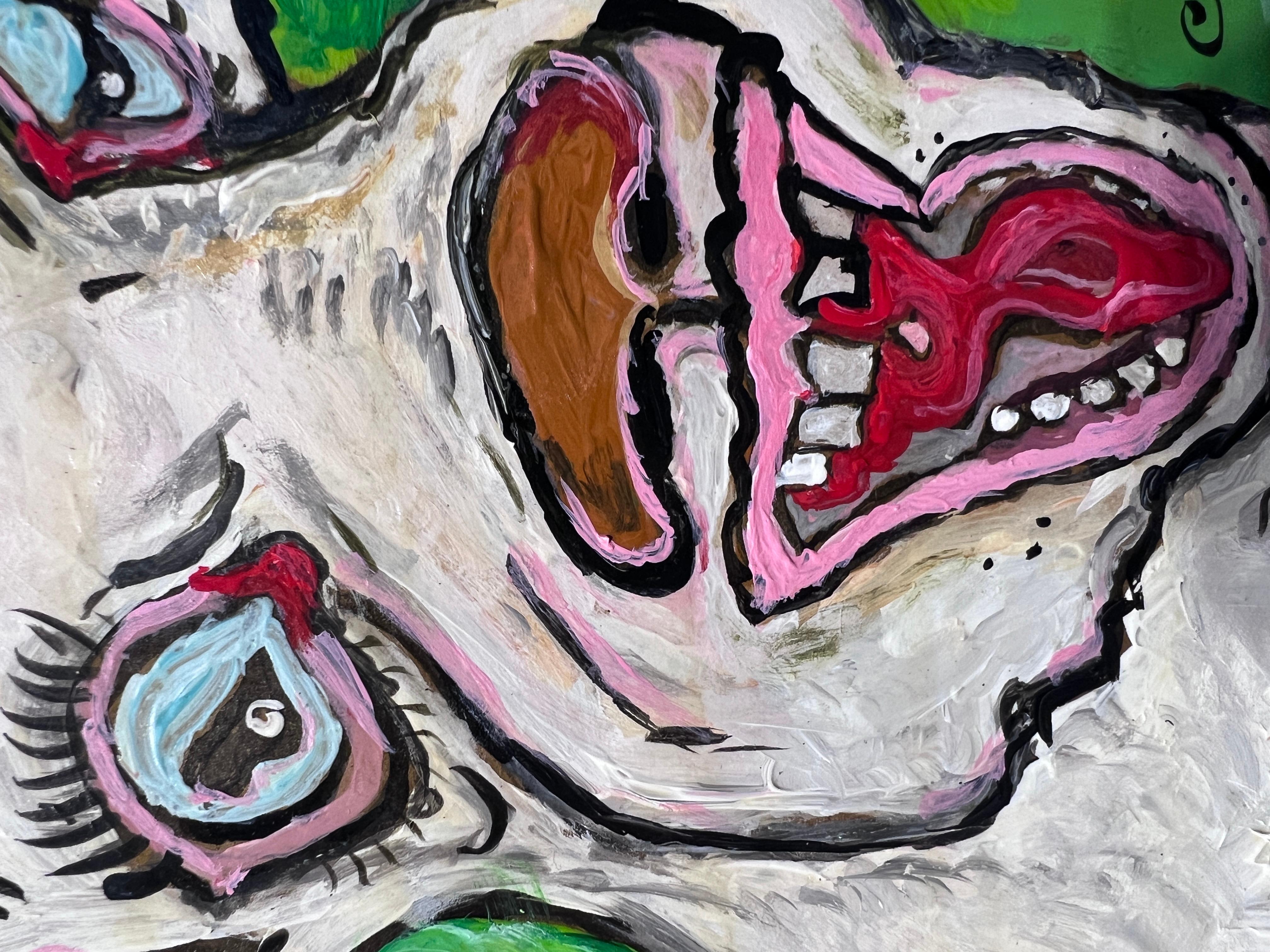 Original Painting on Board in Cartoon Style by Serg Graff 