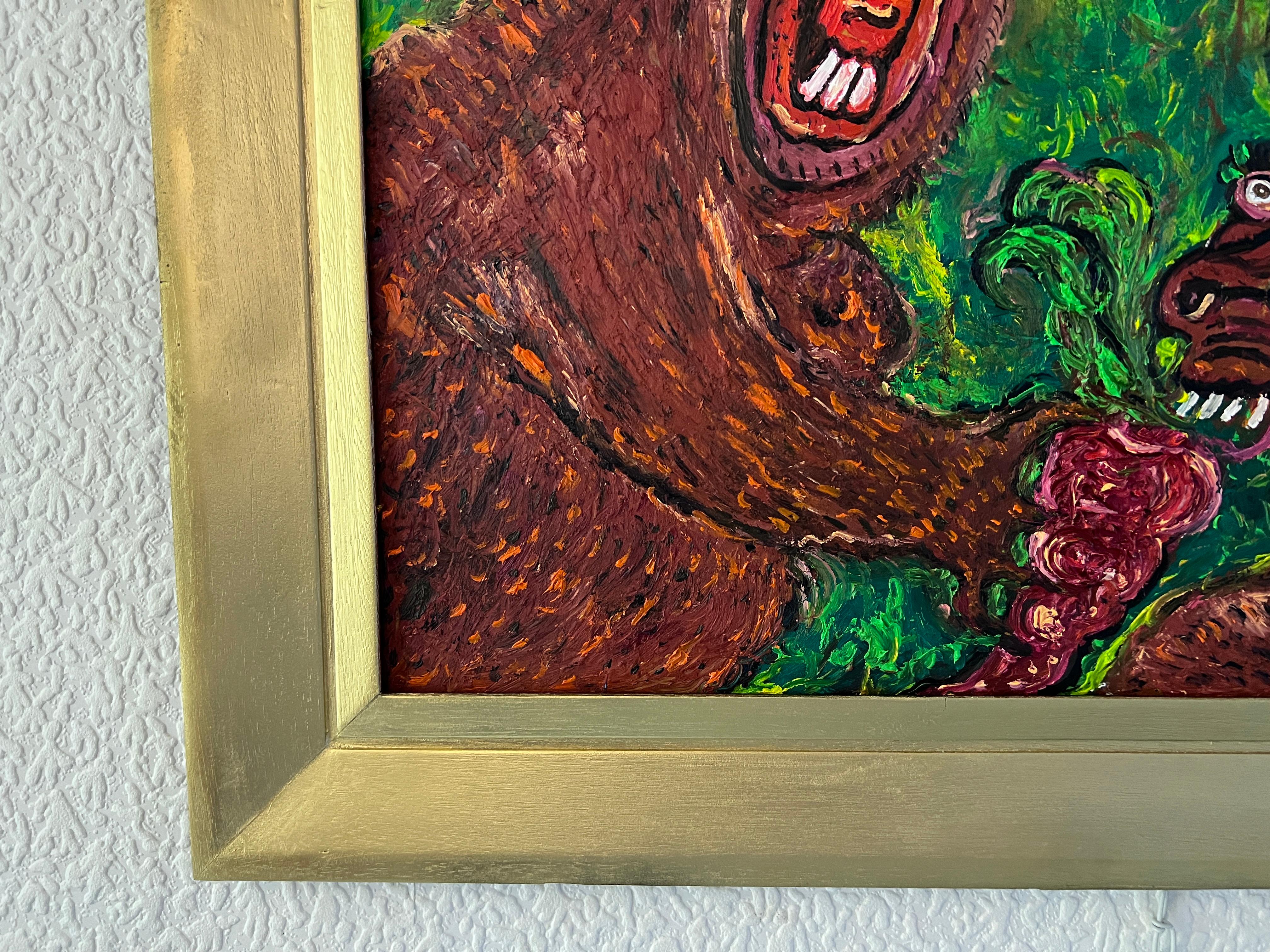 Original Painting on Board in Cartoon Style by Serg Graff 
