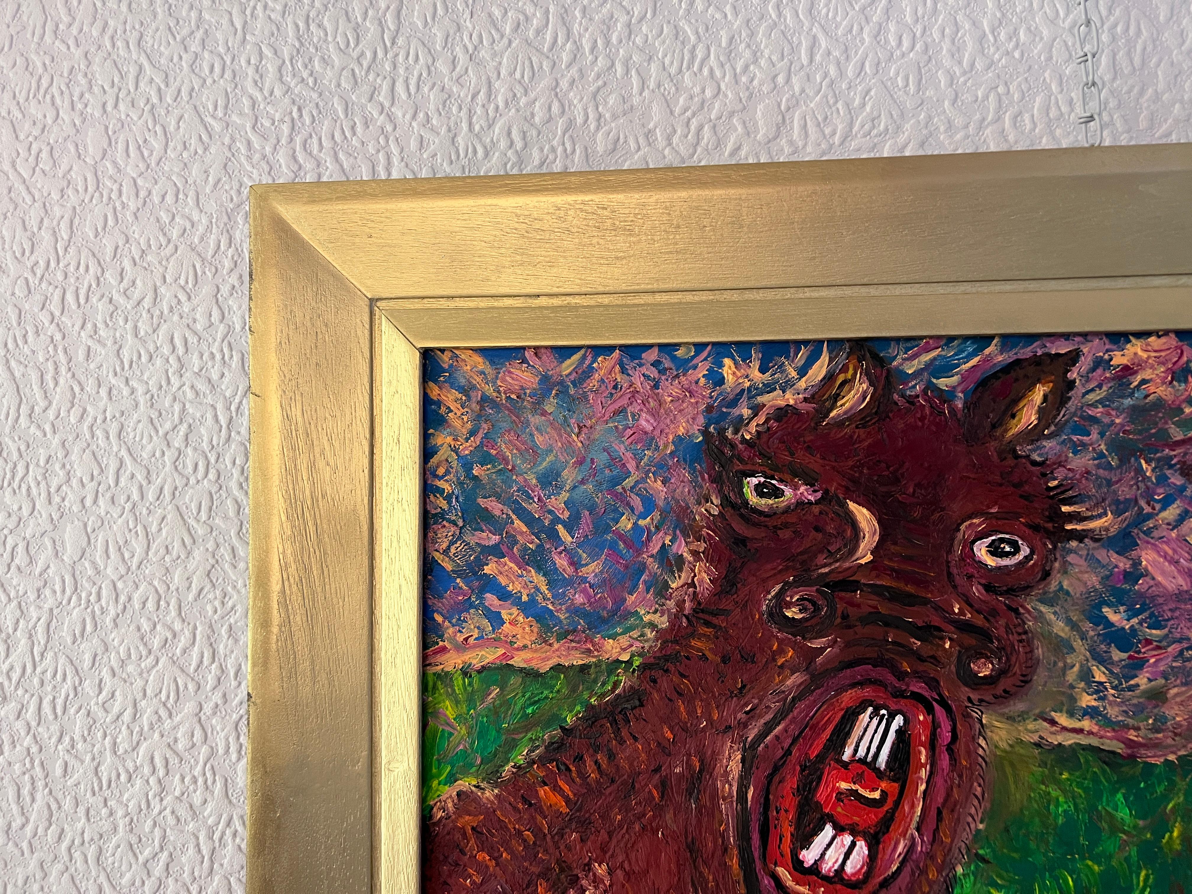 Original Painting on Board in Cartoon Style by Serg Graff 
