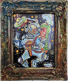 Original Painting on Canvas by Serg Graff, "NASA", Cosmic Art, COA included