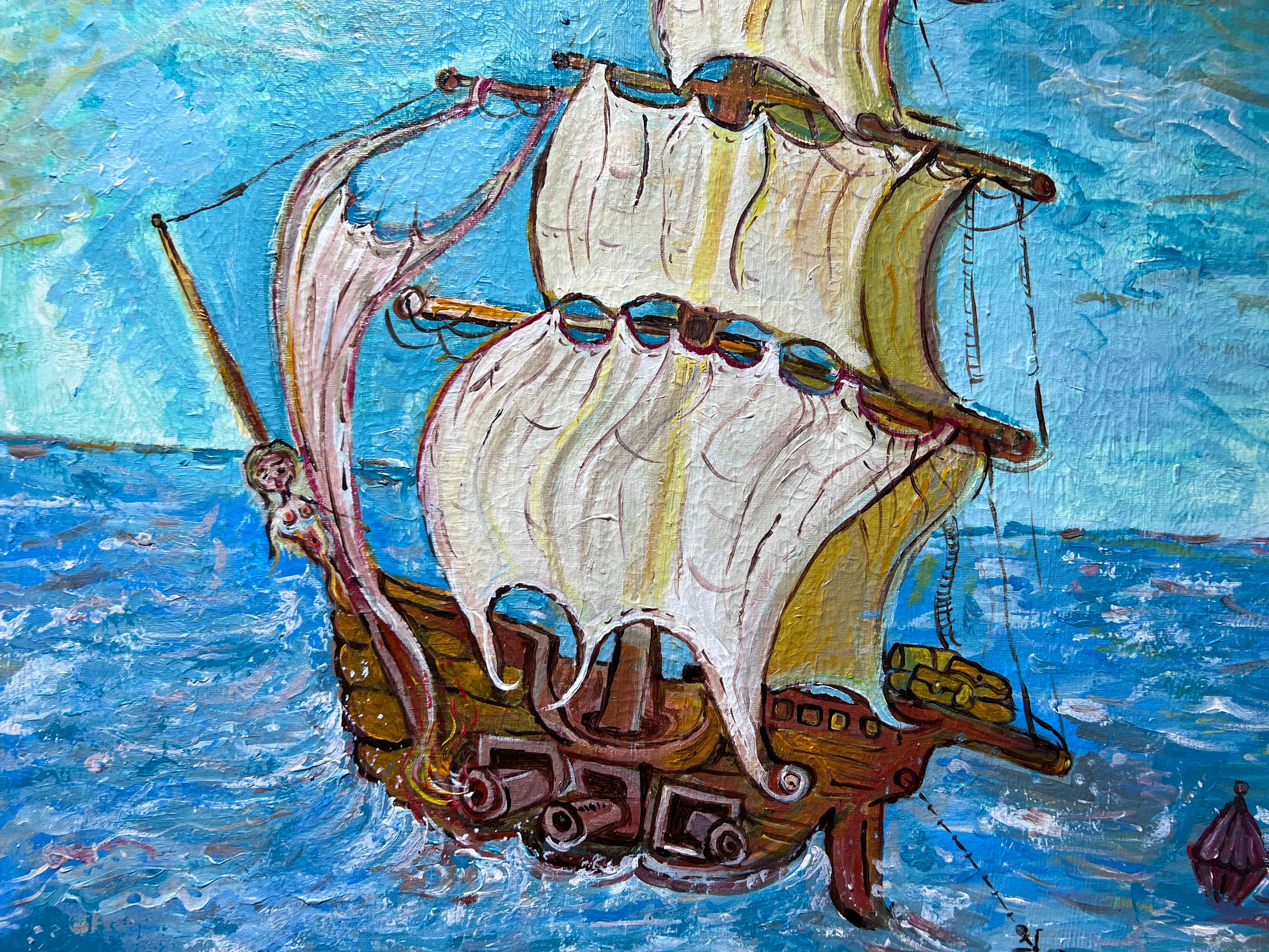Original painting on canvas by Serg Graff, Skipper 
