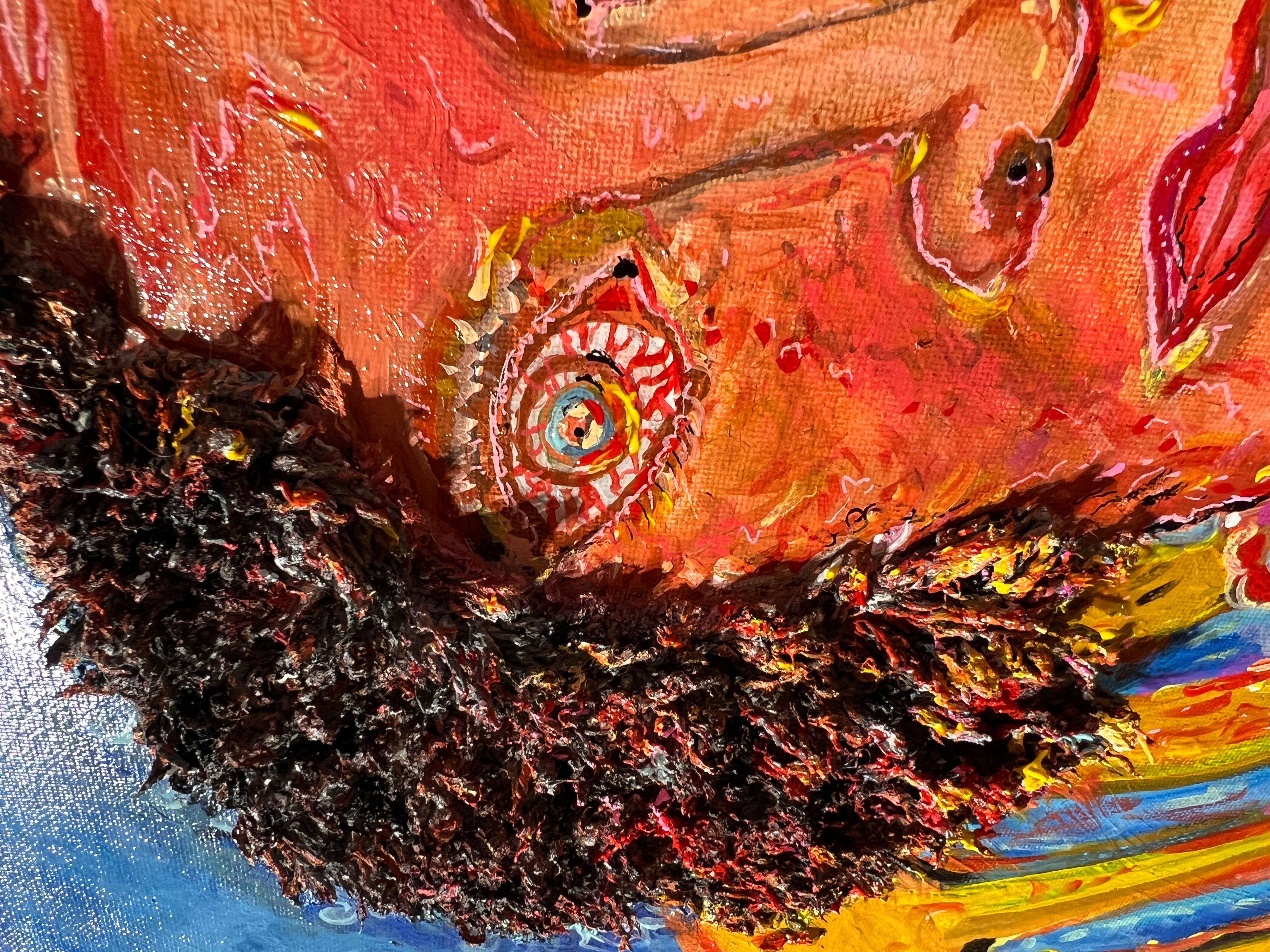 Originalgemälde auf Leinwand, „Fiery George Washington“ von Serg Graff, COA im Angebot 9