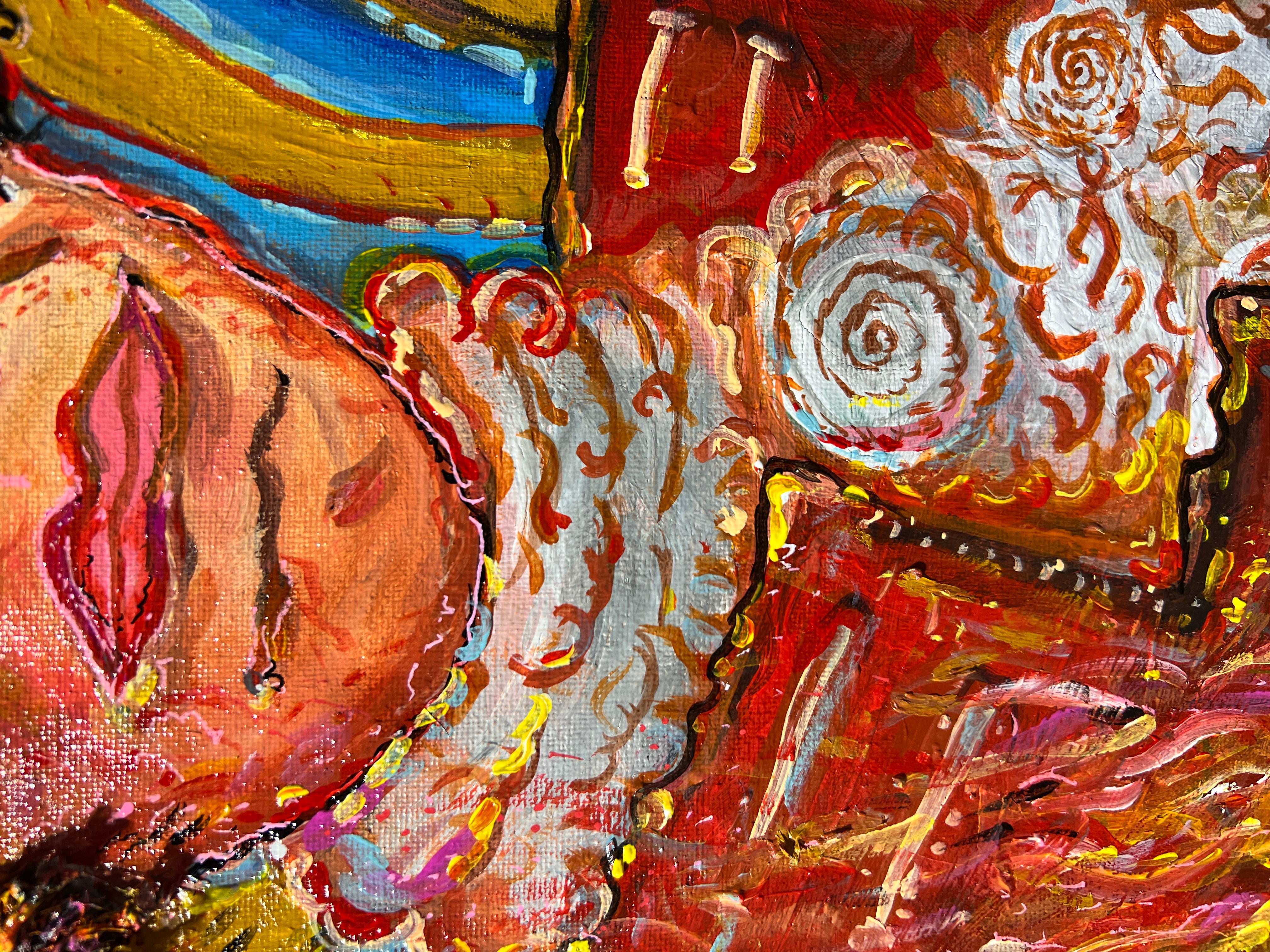 Originalgemälde auf Leinwand, „Fiery George Washington“ von Serg Graff, COA im Angebot 10