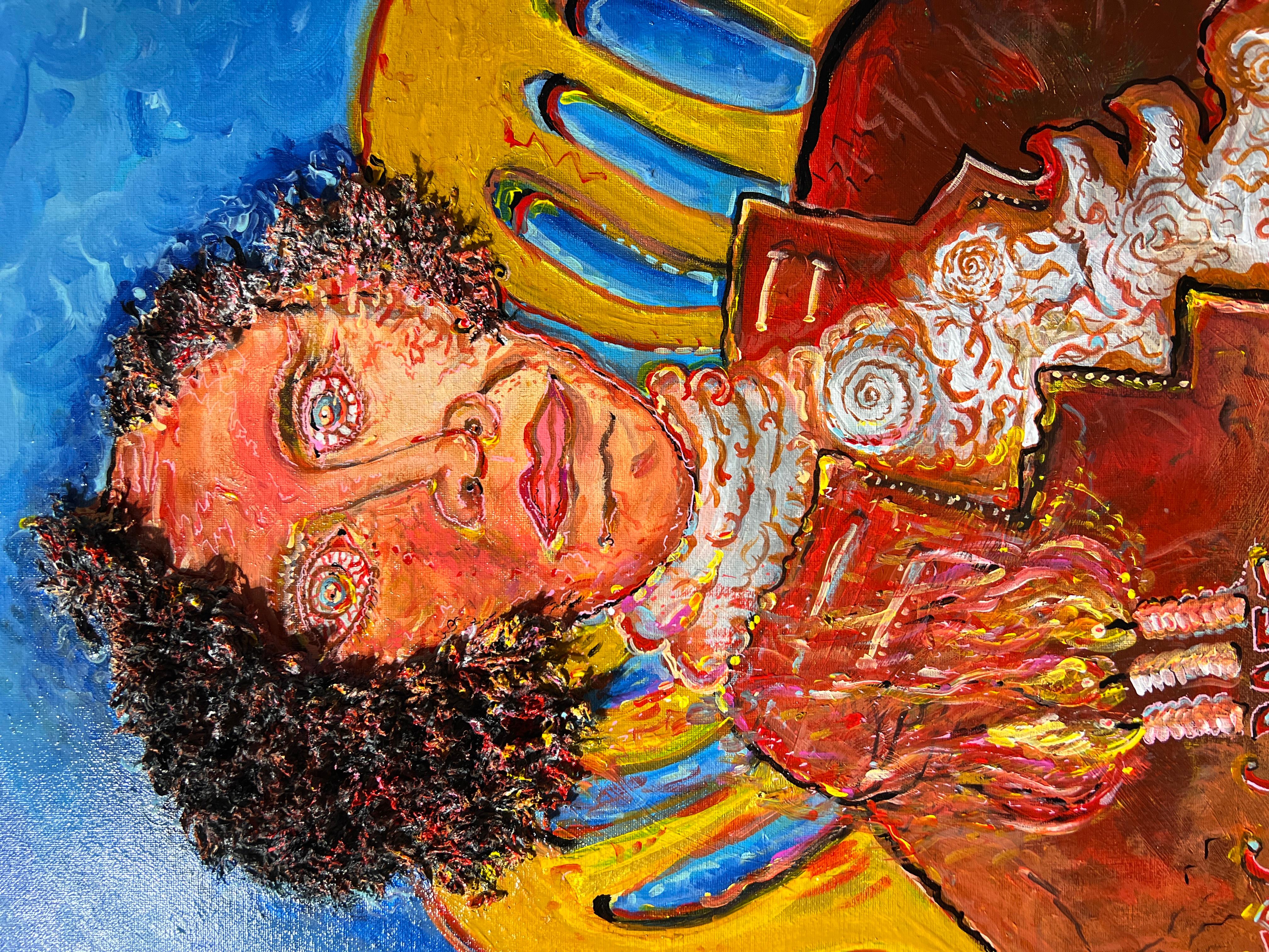 Originalgemälde auf Leinwand, „Fiery George Washington“ von Serg Graff, COA im Angebot 4