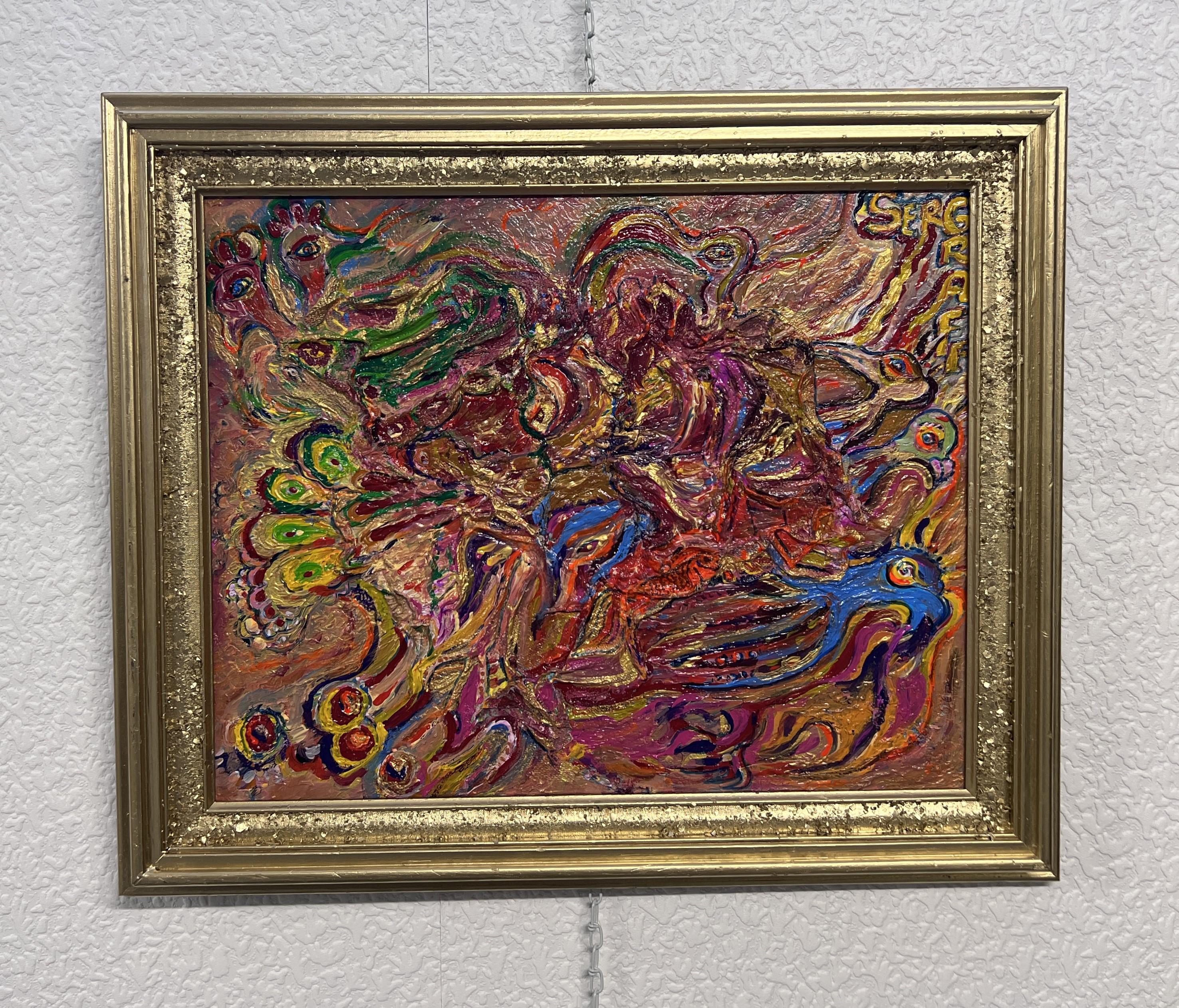 Original Painting on Canvas in a Fantasy Abstract Style by Serg Graff 