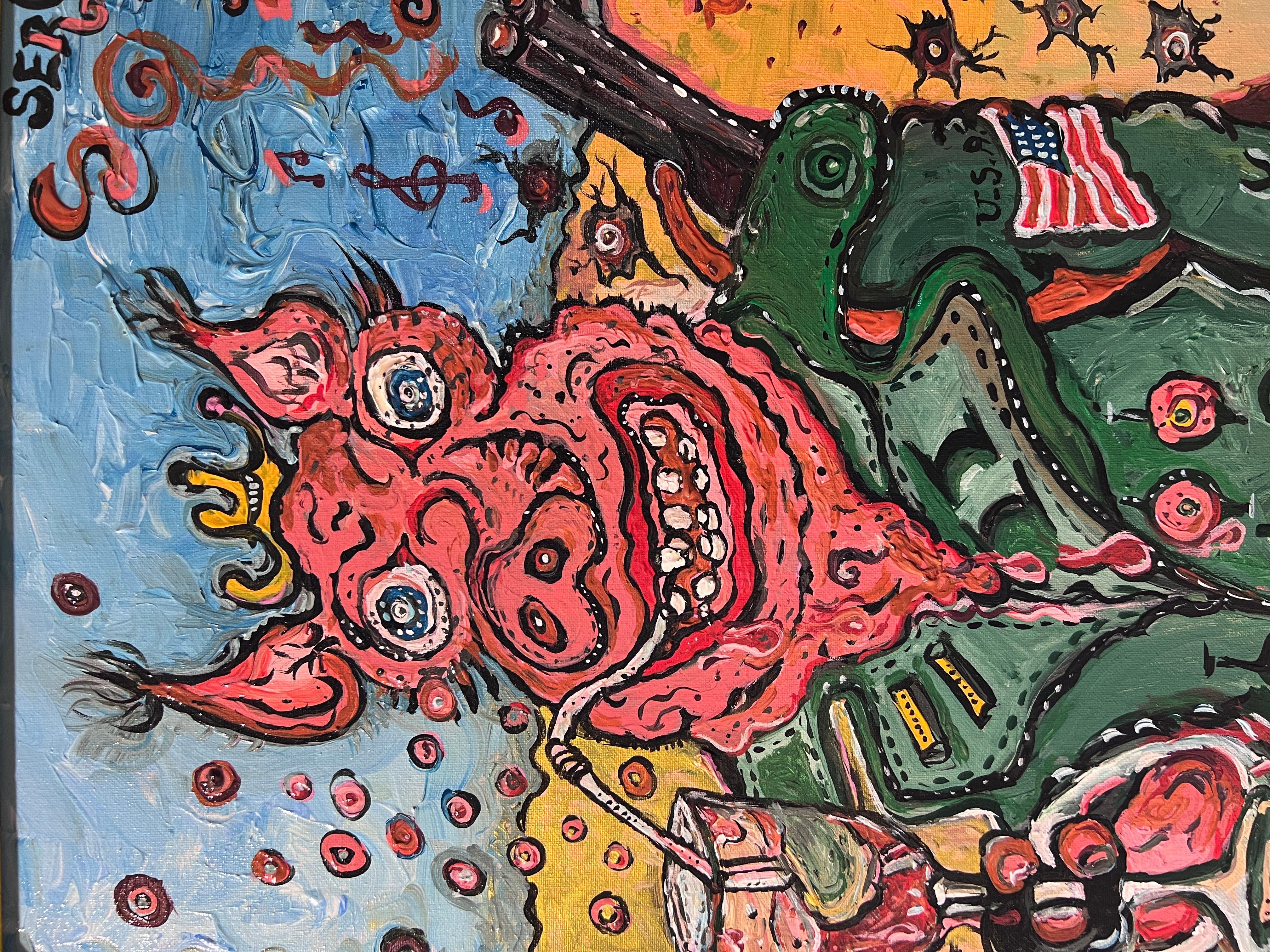 Original Painting on canvas in Cartoon Style by Serg Graff 