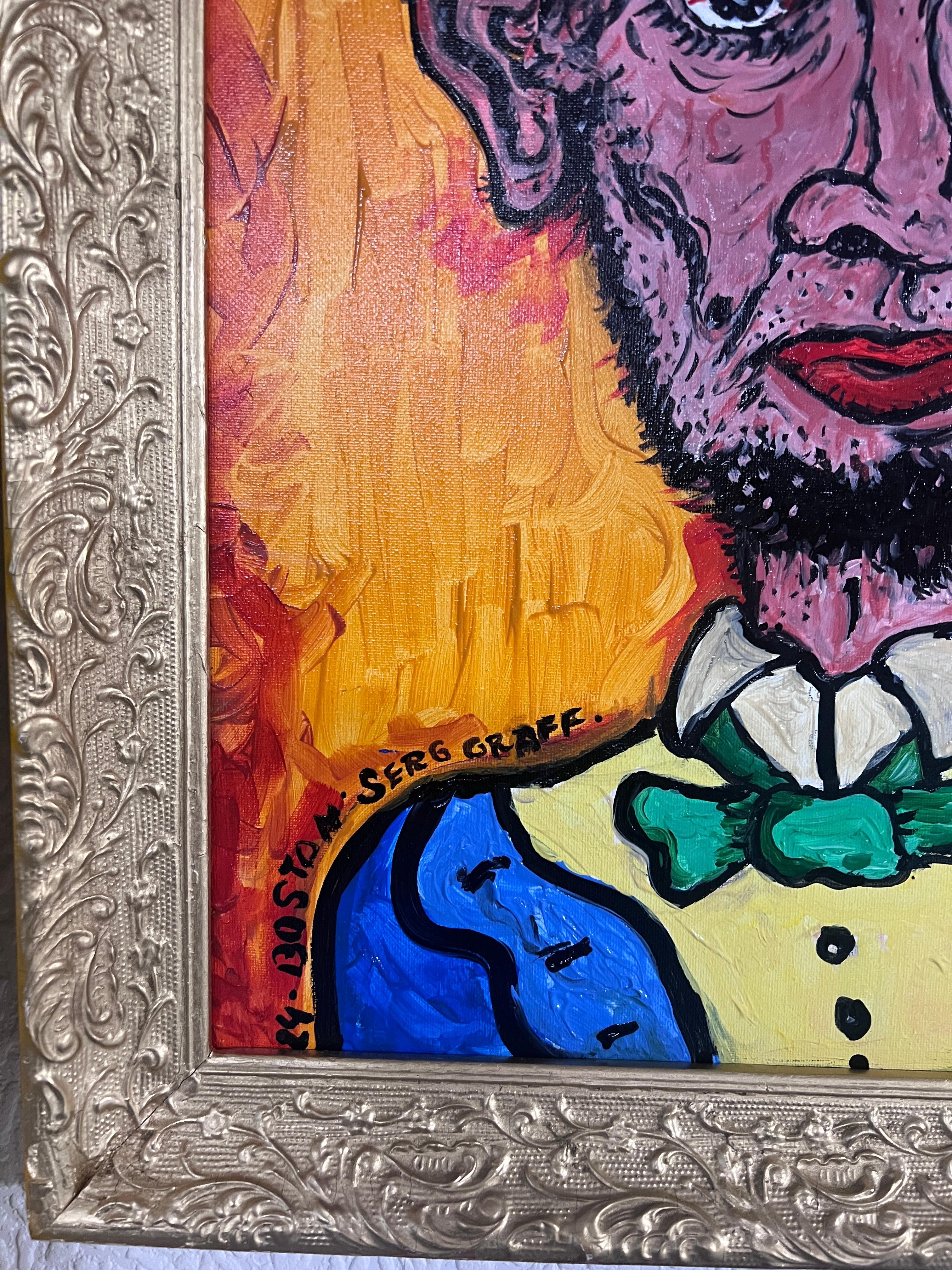 Originalgemälde auf Leinwand, Porträt von Abraham Lincoln, von Serg Graff, COA 5