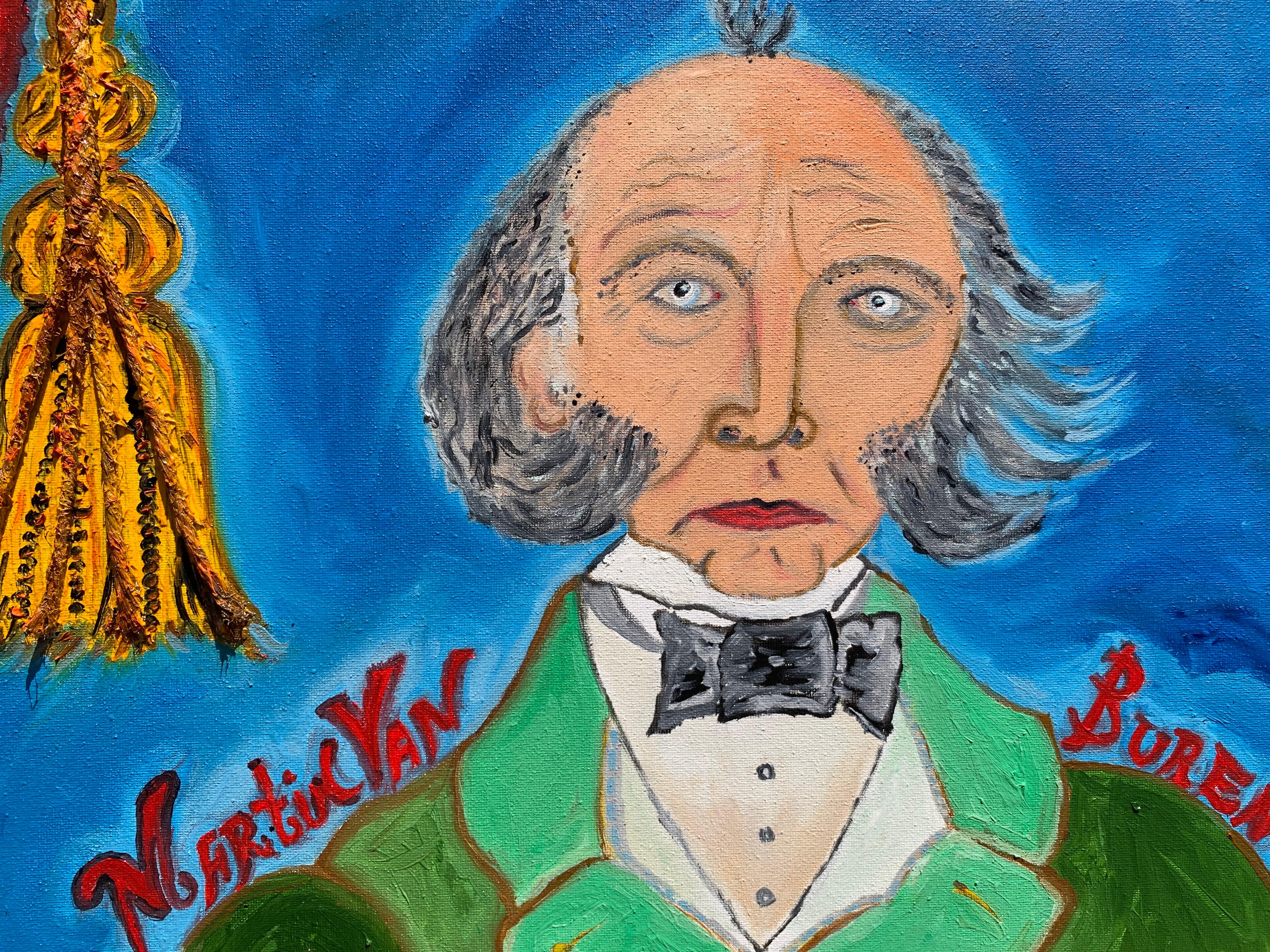 Originalgemälde auf Leinwand, Porträt von Martin Van Buren, signiert Serg Graff, COA im Angebot 1