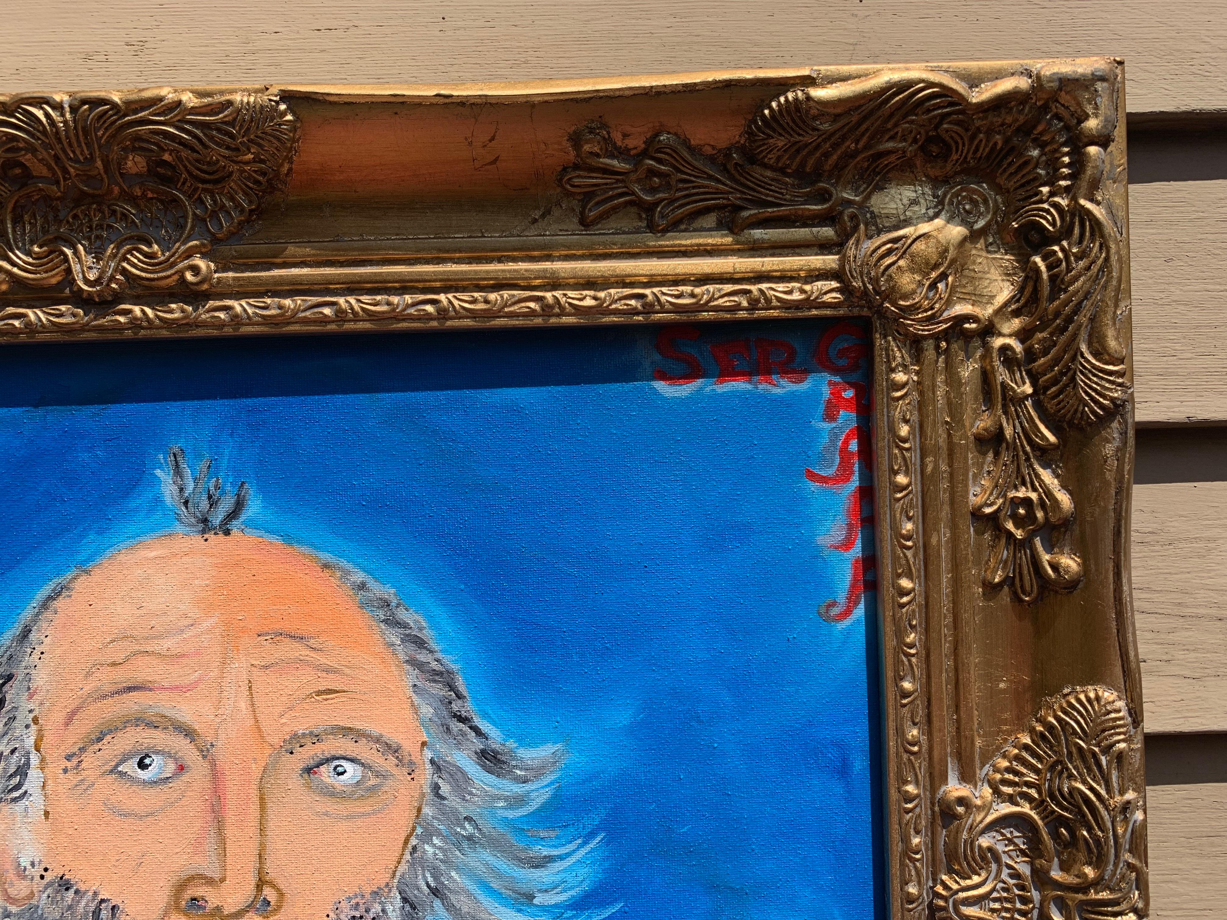Original painting on canvas, portrait of Martin Van Buren signed Serg Graff, COA For Sale 1