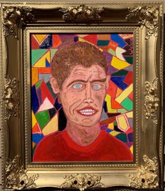 Original painting on canvas, Self-Portrait. or John Kennedy Signed S. Graff, COA