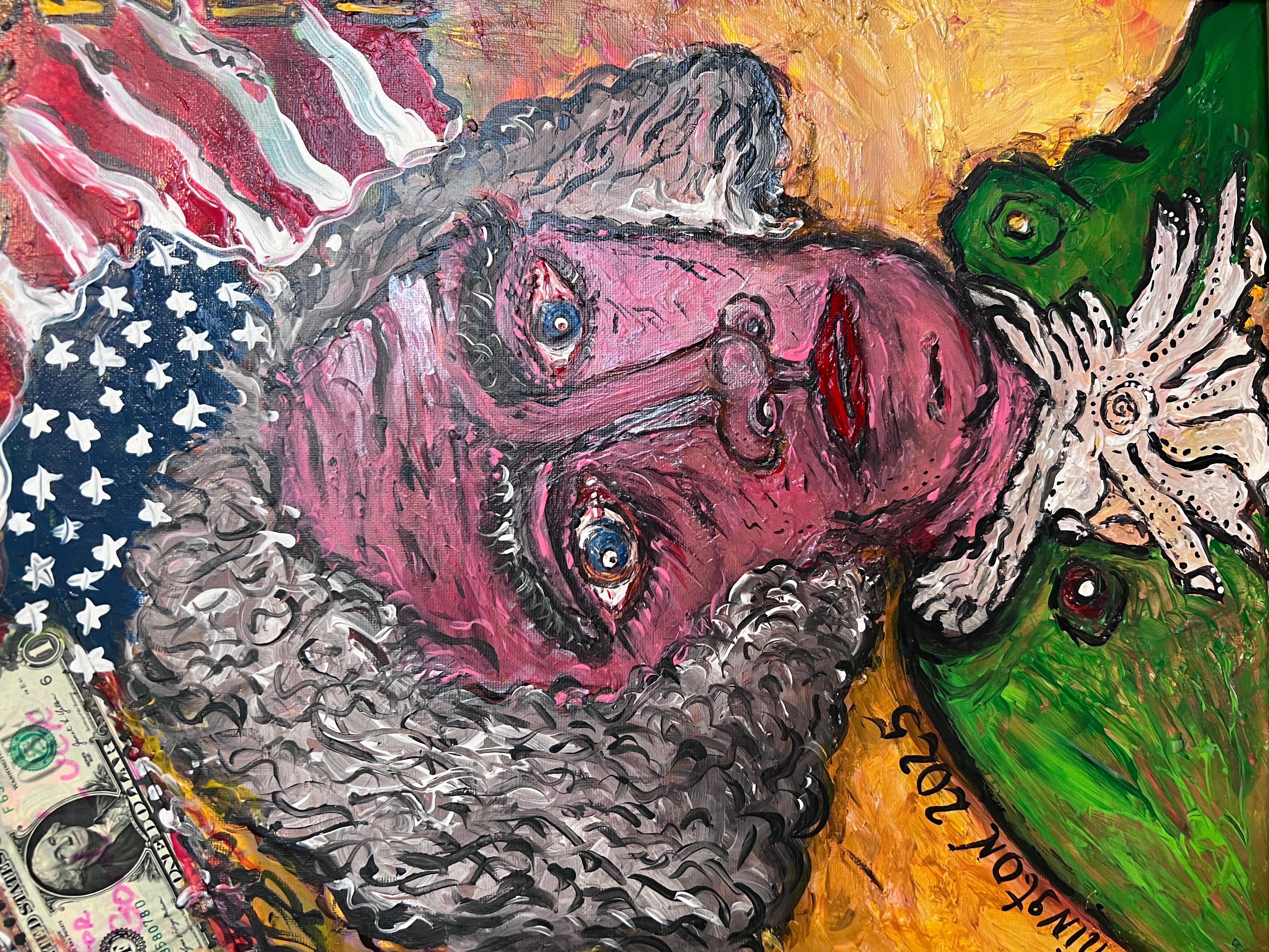 Originalgemälde auf Leinwand, „Young George Washington“ von Serg Graff, COA im Angebot 1