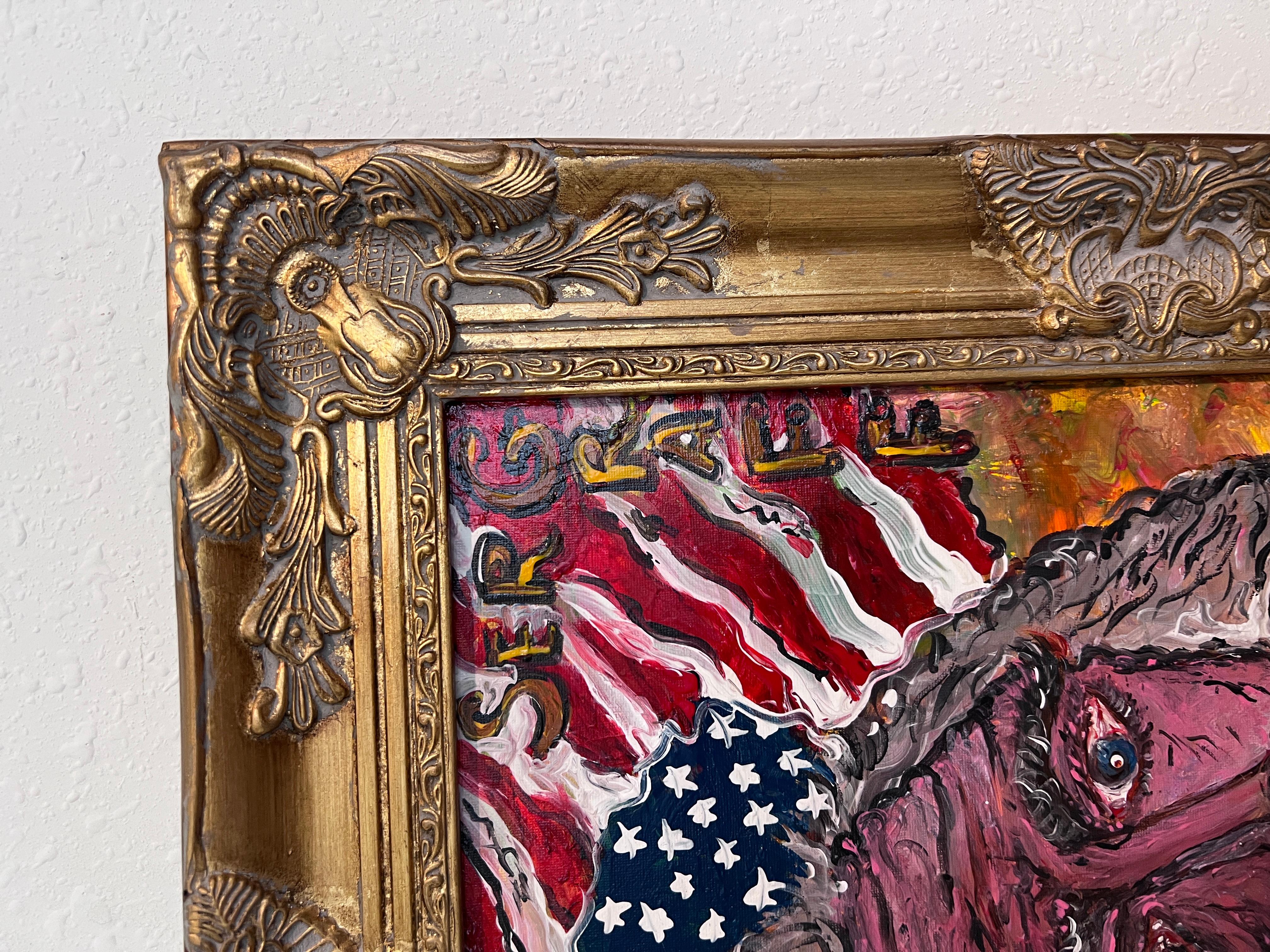 Originalgemälde auf Leinwand, „Young George Washington“ von Serg Graff, COA im Angebot 4