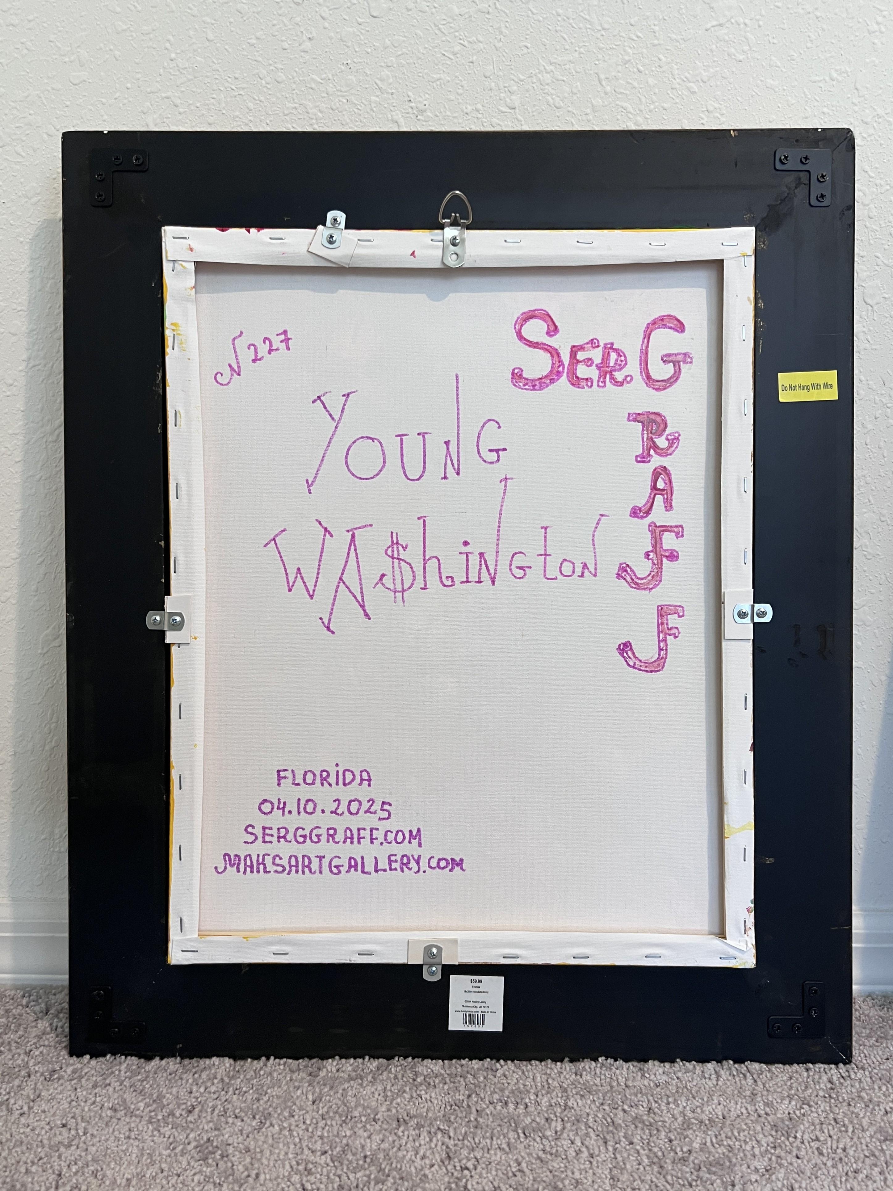 Originalgemälde auf Leinwand, „Young George Washington“ von Serg Graff, COA im Angebot 8