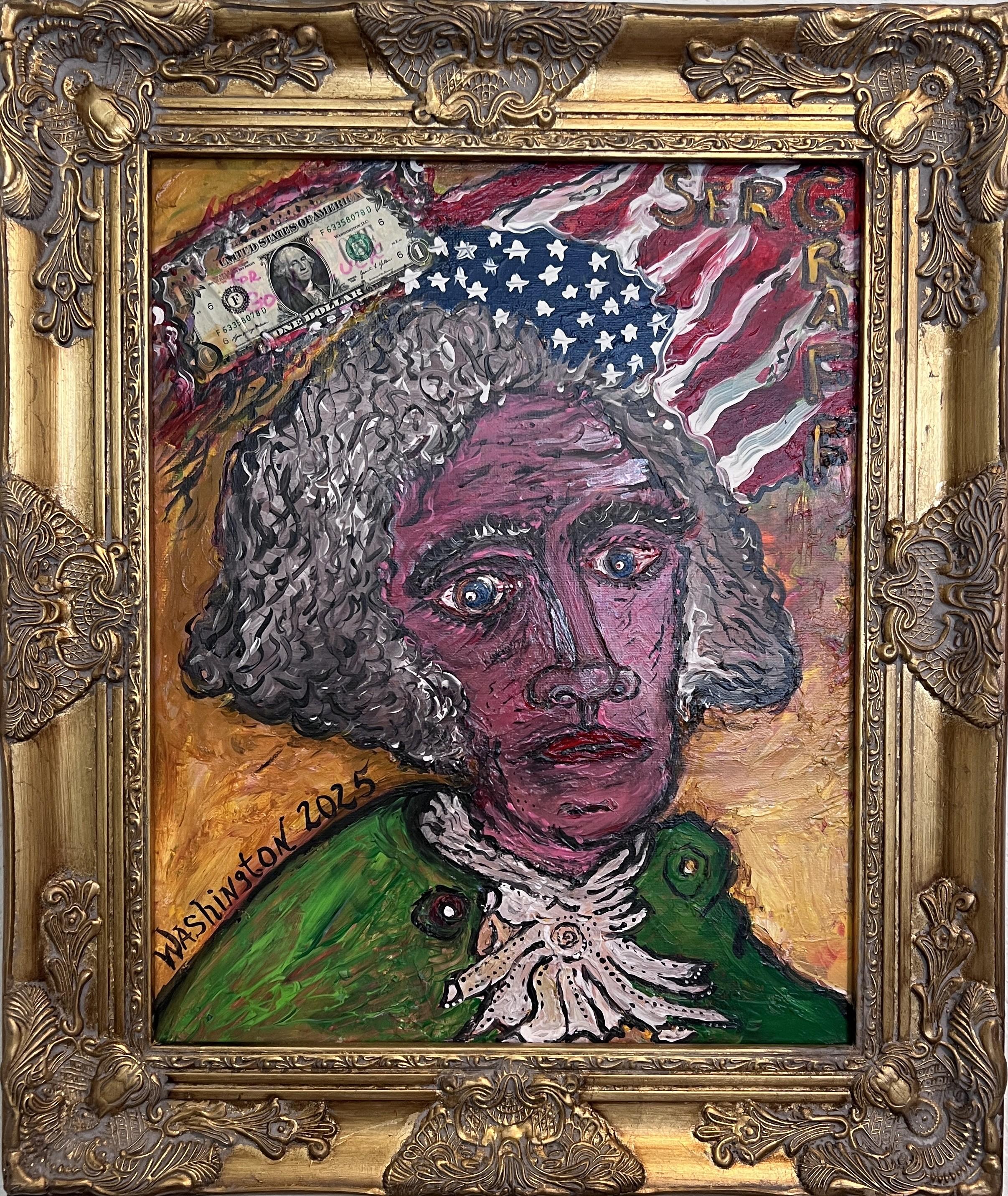Originalgemälde auf Leinwand, „Young George Washington“ von Serg Graff, COA