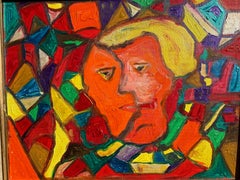 Original Surrealist Acrylic Painting Serg Graff "Lovers" Signed Framed Art COA