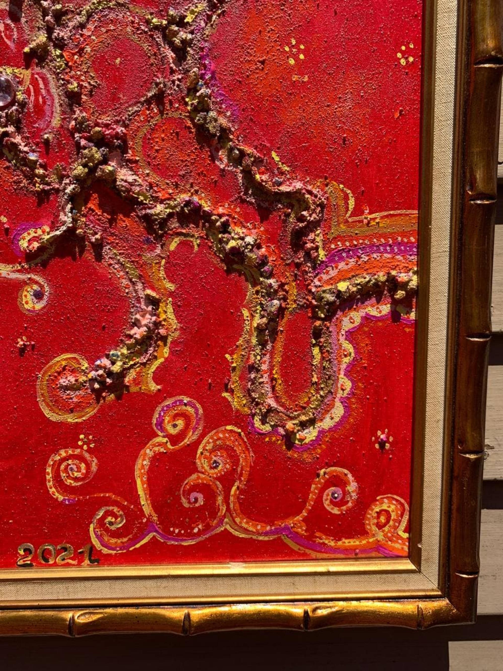Original Texturiertes abstraktes Fantasiegemälde von Serg Graff „Magic Patterns“, COA im Angebot 5