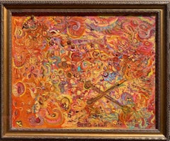 Serg Graff Abstract Original Painting “Forgotten Brushes” 2021, Framed COA