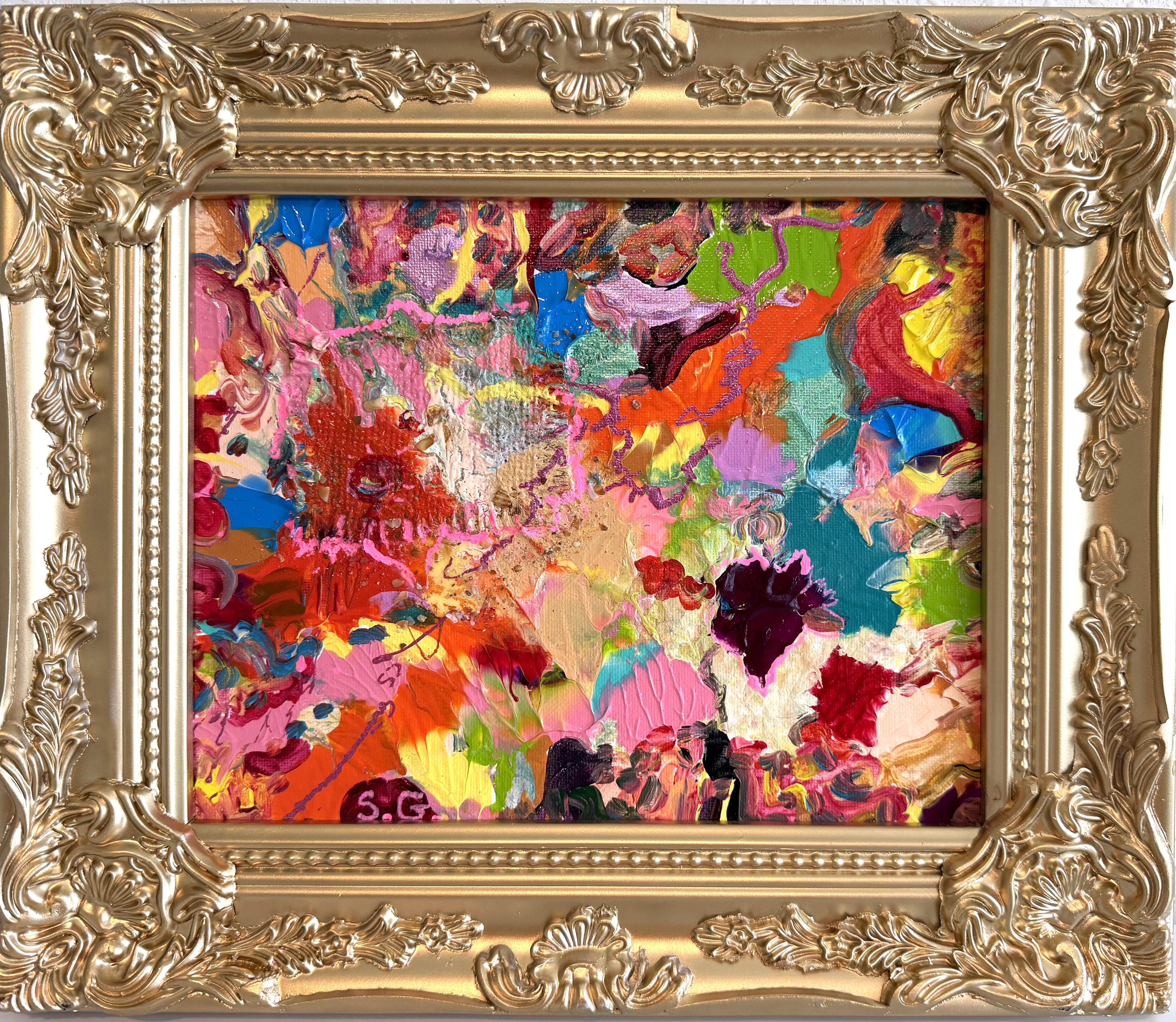 Serg Graff "Color Synapse" Abstract Painting Acrylic on Canvas Framed Art, COA