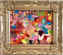 Serg Graff "Sinapsis de color" Pintura abstracta Acrílico sobre lienzo Arte enmarcado, COA