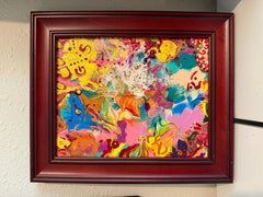 Serg Graff "Stoff der Freude" Abstraktes Gemälde Acryl auf Leinwand gerahmt Kunst, COA