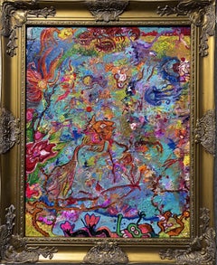 Serg Graff Grande peinture abstraite originale sur toile "Lagoon Awakening" COA