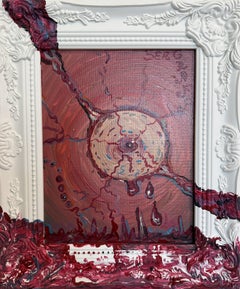 Serg Graff "Mystic Eye" Original abstrakte Malerei gerahmt surreale Vision Kunst COA