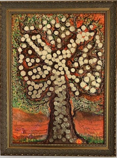 Serg Graff Original Painting Money Tree Art with Real Coins Fantasy Framed