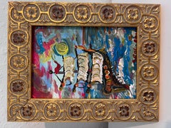 Serg Graff Original “Yeloria” Ship Painting  Gold Ornate Frame  Nautical