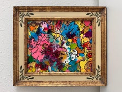 Serg Graff „The Relatives“ – Abstrakte Acrylmalerei, gerahmt, Outsider-Kunst, Echtheitszertifikat