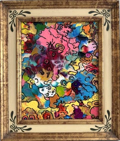Serg Graff „The Relatives“ – Abstrakte Acrylmalerei, gerahmt, Outsider-Kunst, Echtheitszertifikat