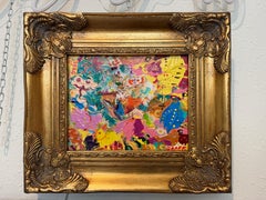 Serg Graff "Yellow Chick" Abstraktes Gemälde Acryl auf Leinwand gerahmt Kunst, COA