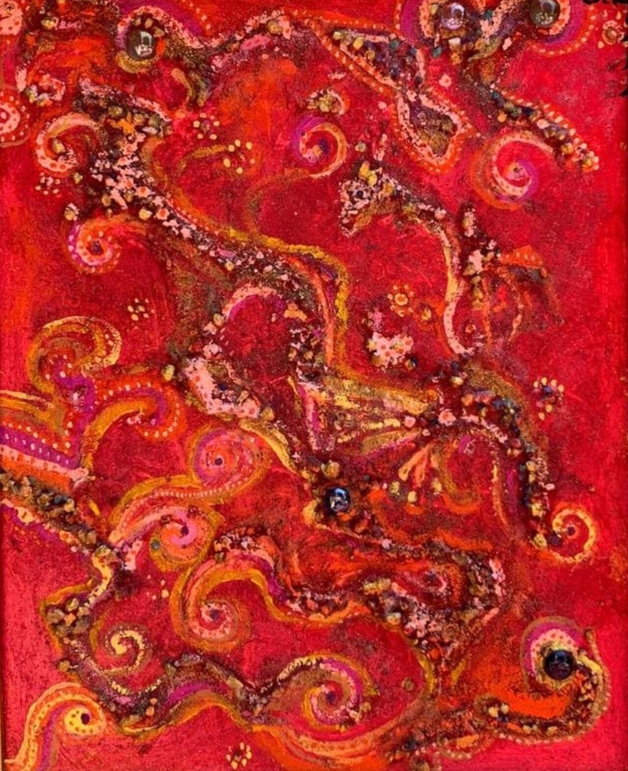 Pintura abstracta texturizada sobre lienzo de Serg Graff 